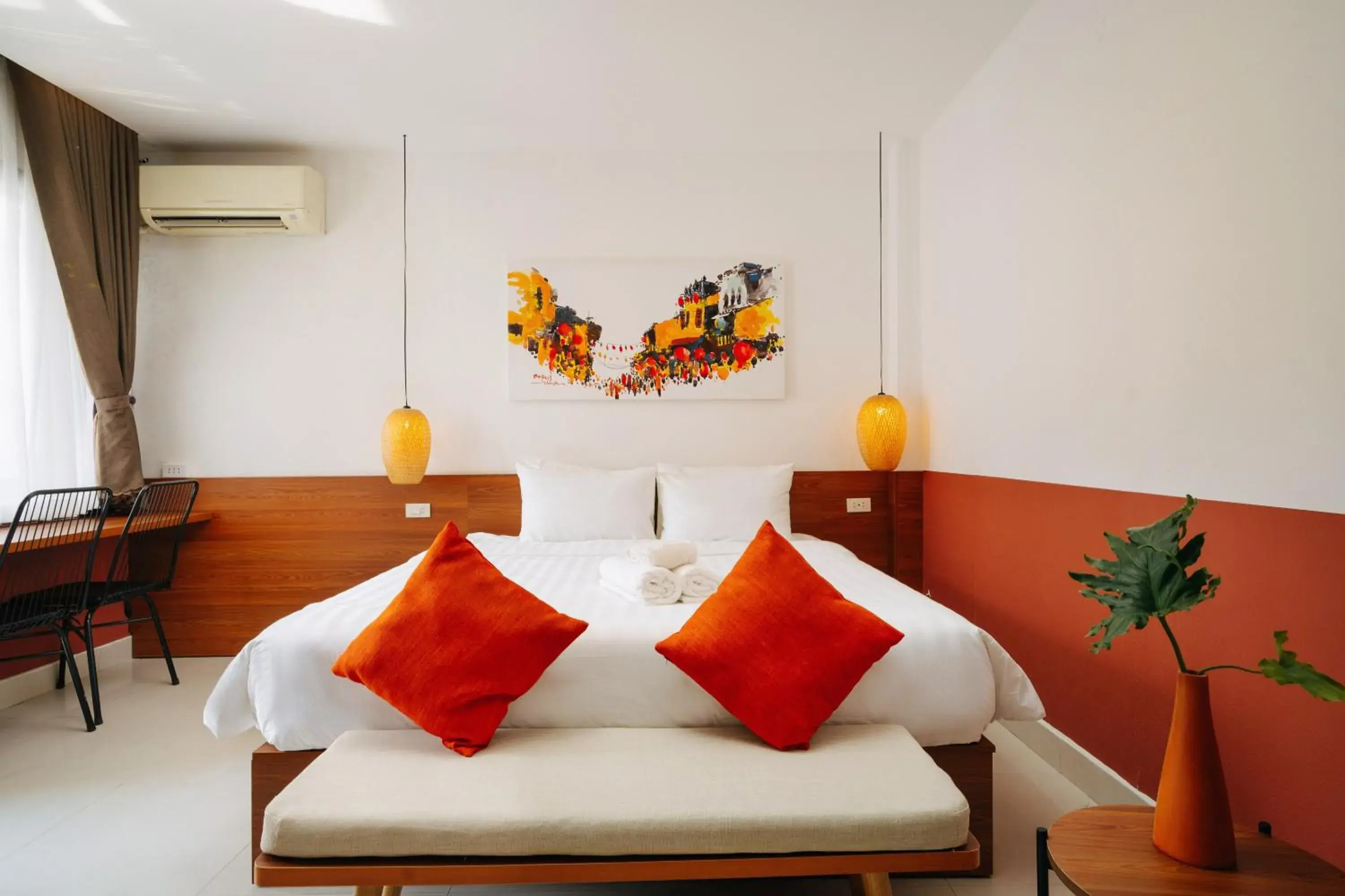 Bed in First Hoianese Center Hotel - Cultural Experiential Hotel Bed in First Hoianese Center Hotel - Cultural Experiential Hotel