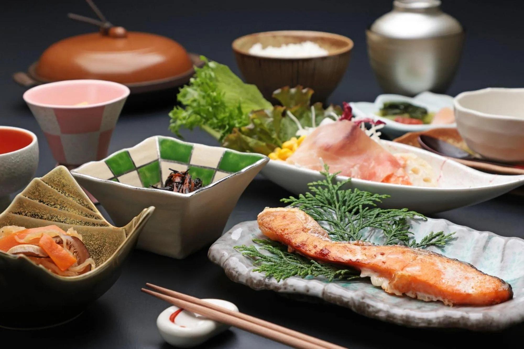 Asian breakfast in Akagi Onsen Hotel