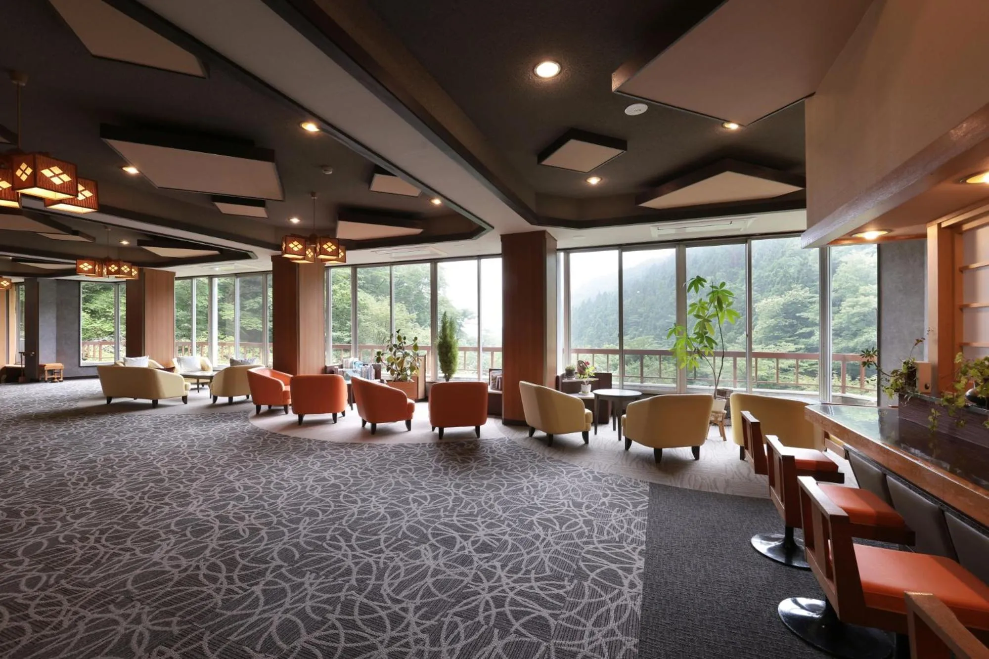 Communal lounge/ TV room in Akagi Onsen Hotel