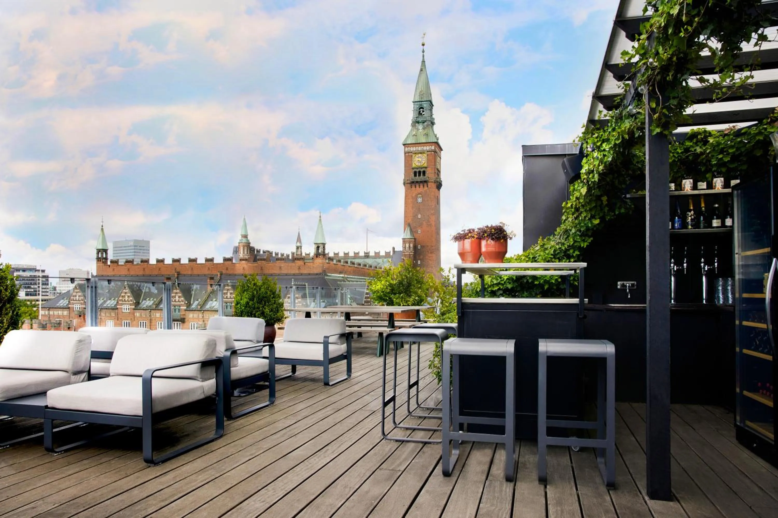 Patio in Hotel Danmark
