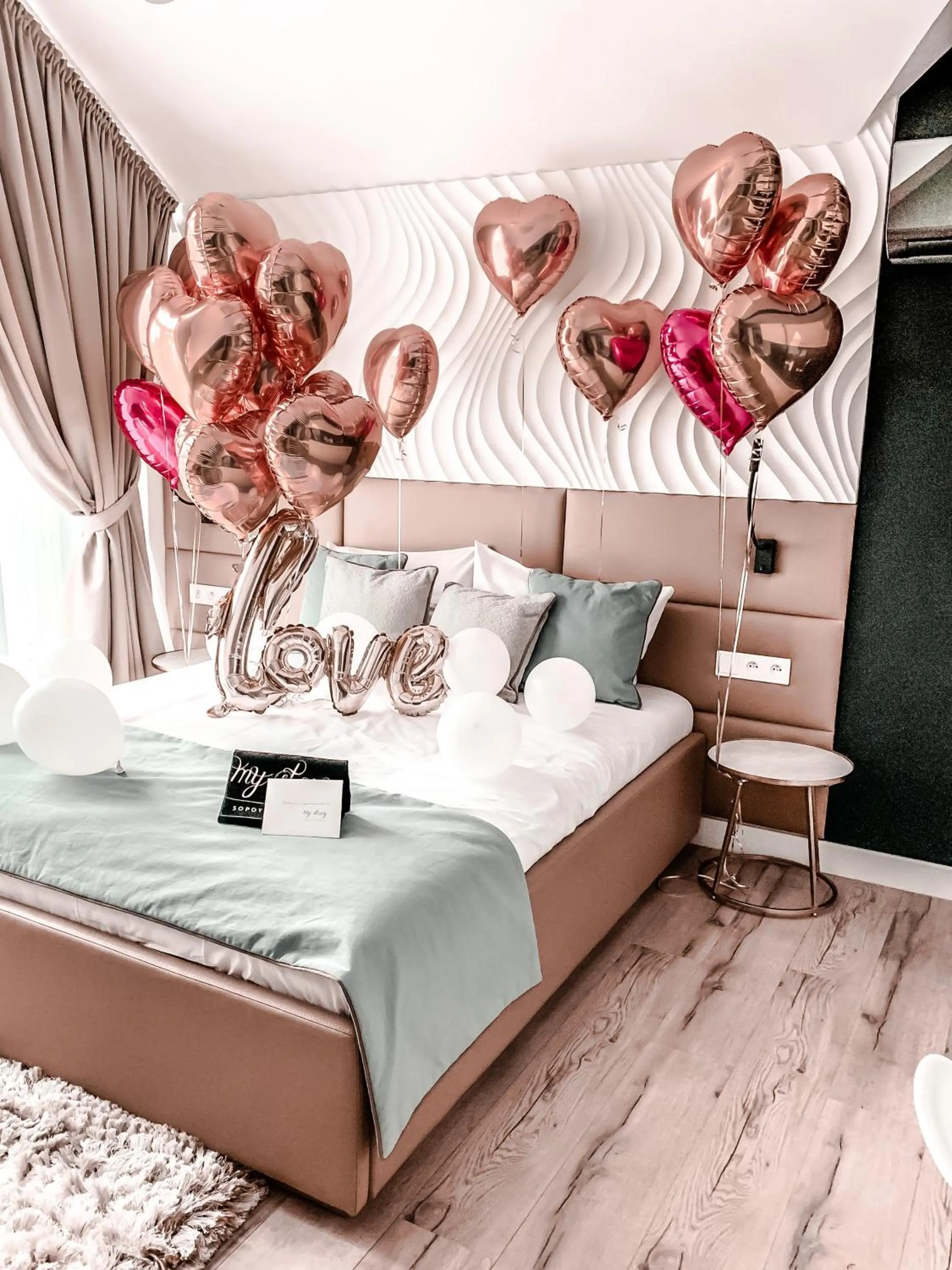 Decorative detail, Bed in My Story Sopot Apartments