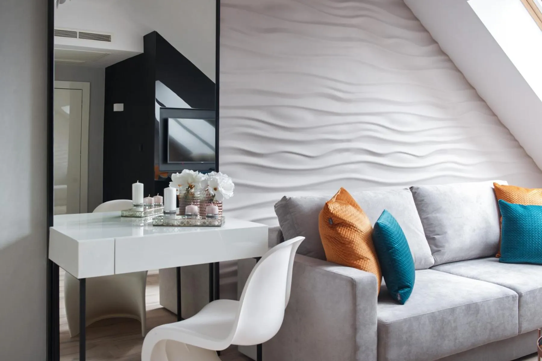 Living room in My Story Sopot Apartments