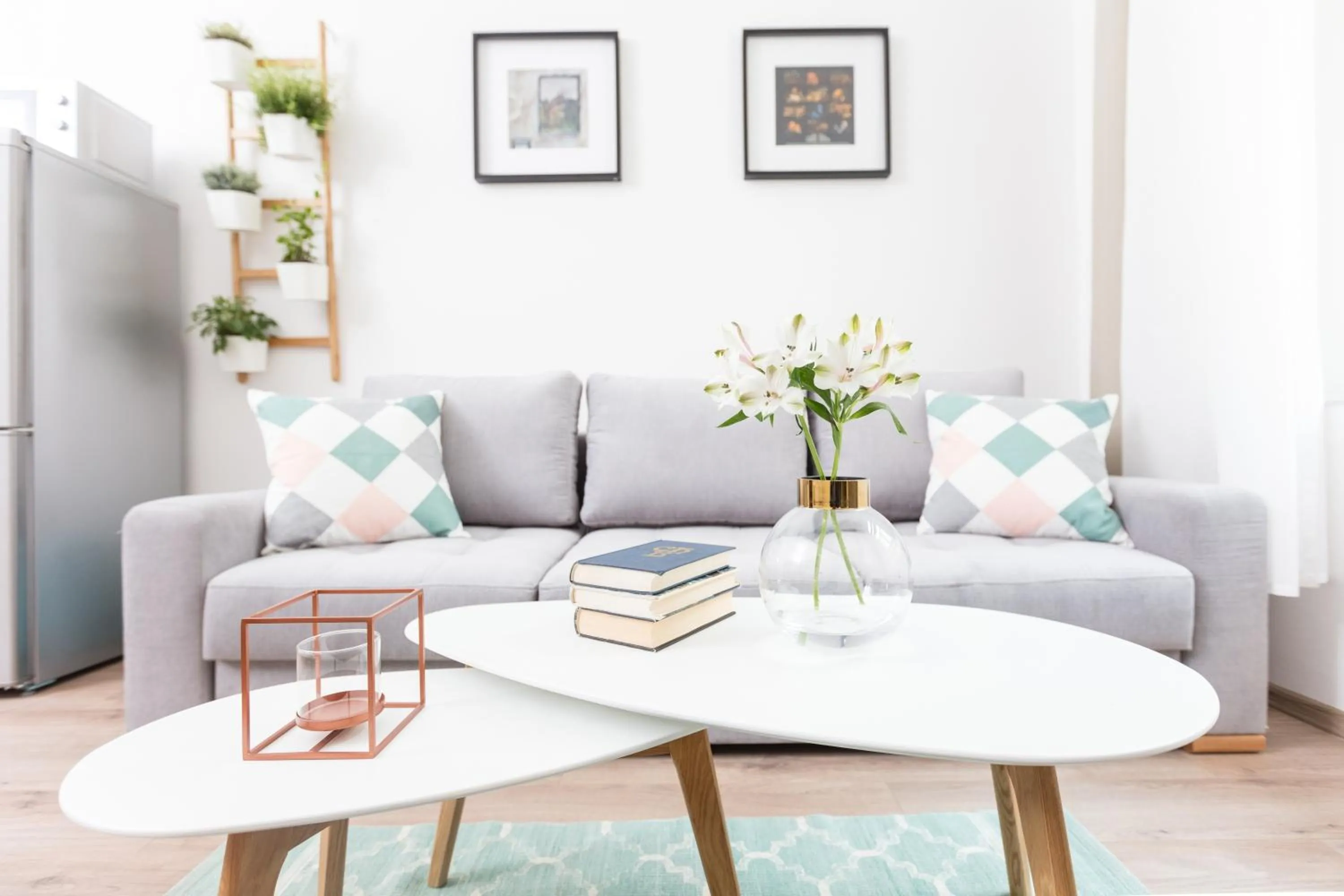 Seating area in Chill apartments