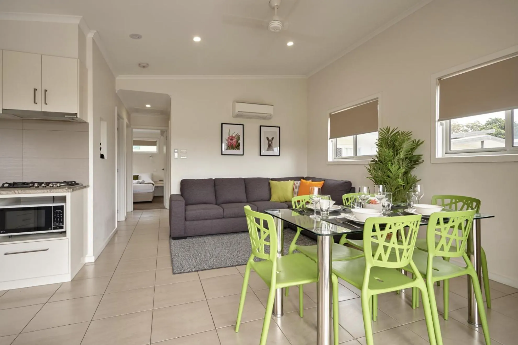 Living room in BIG4 Launceston Holiday Park