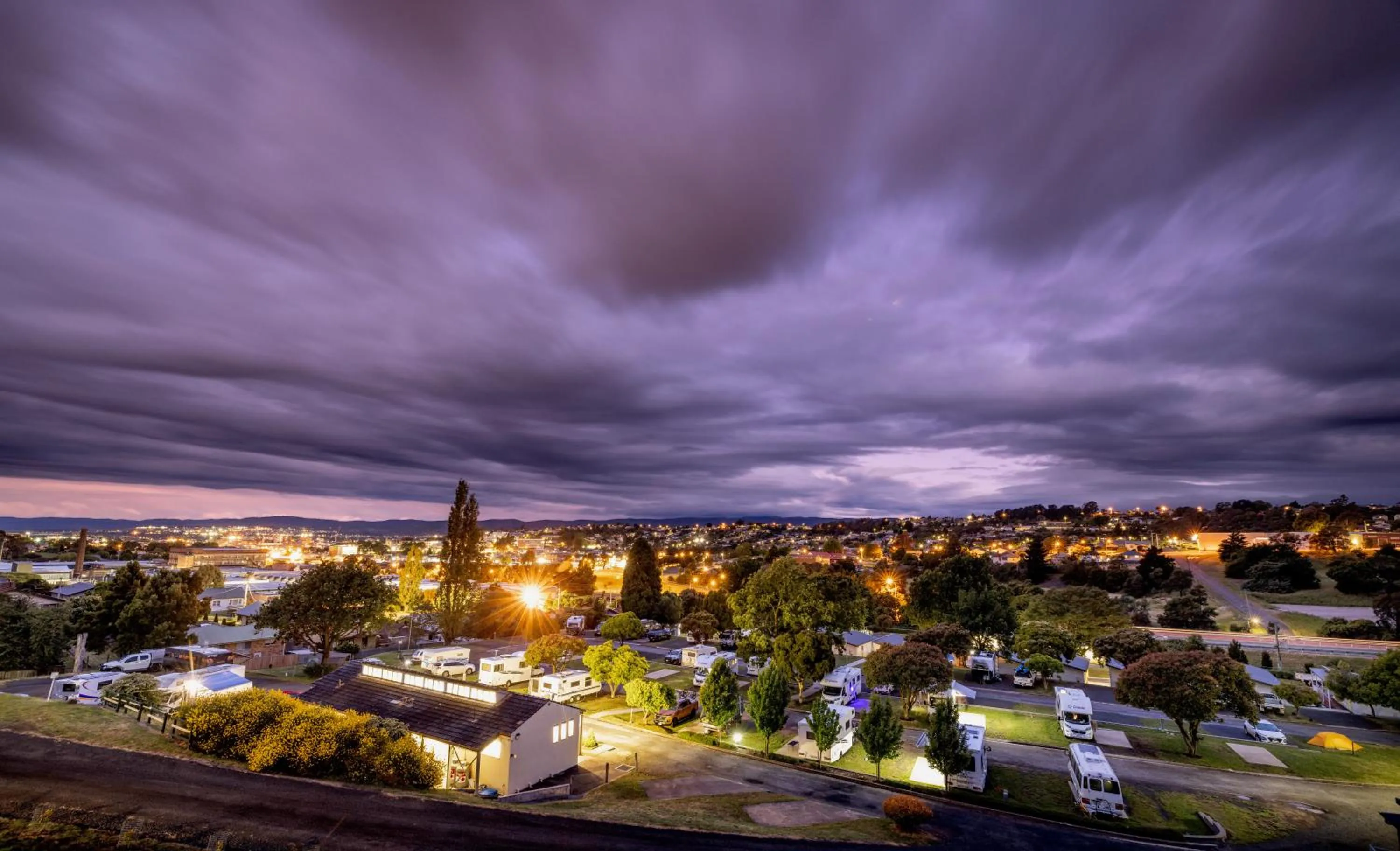 City view in BIG4 Launceston Holiday Park