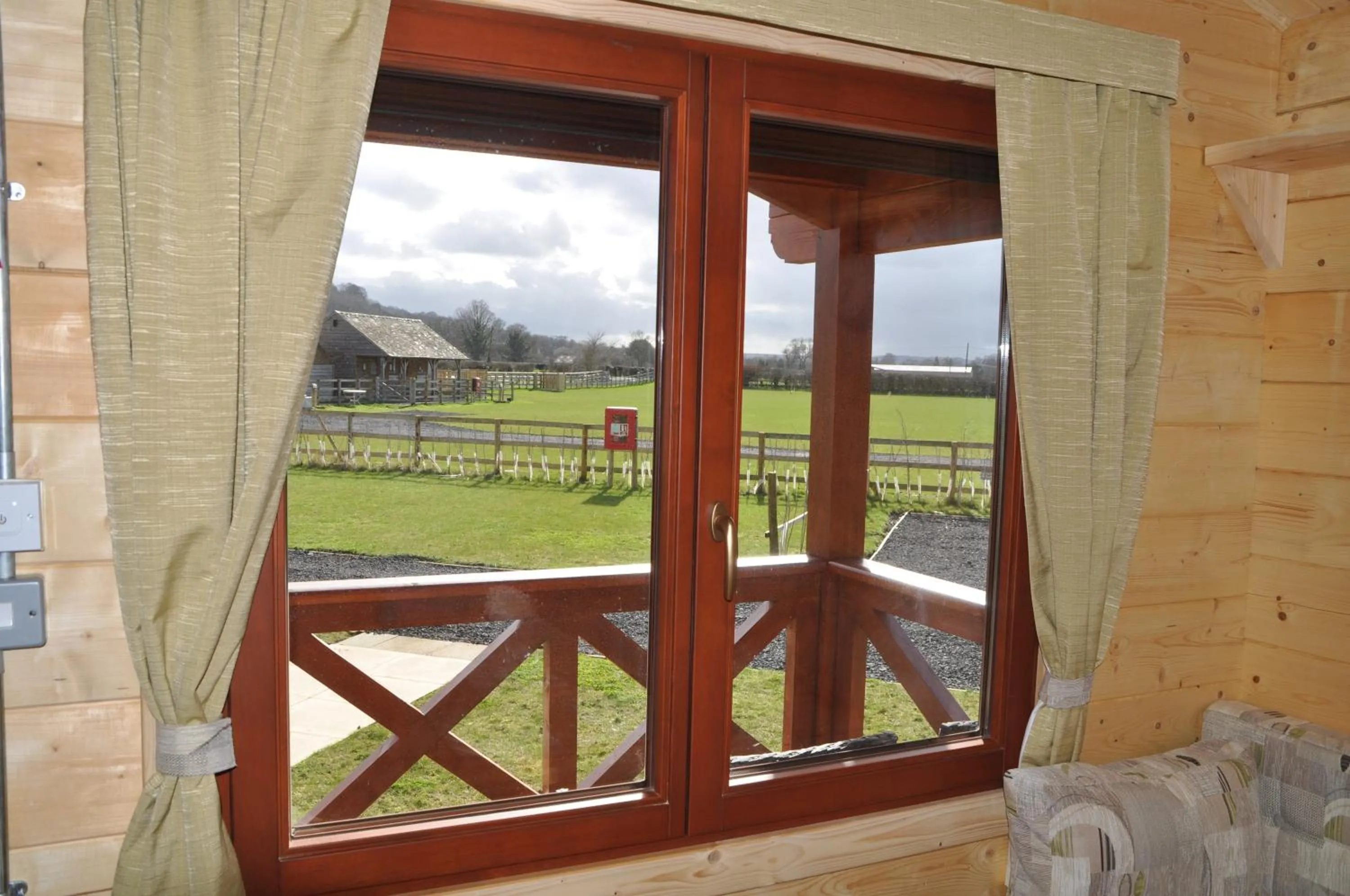 Garden view in Northwick Farm Lodges