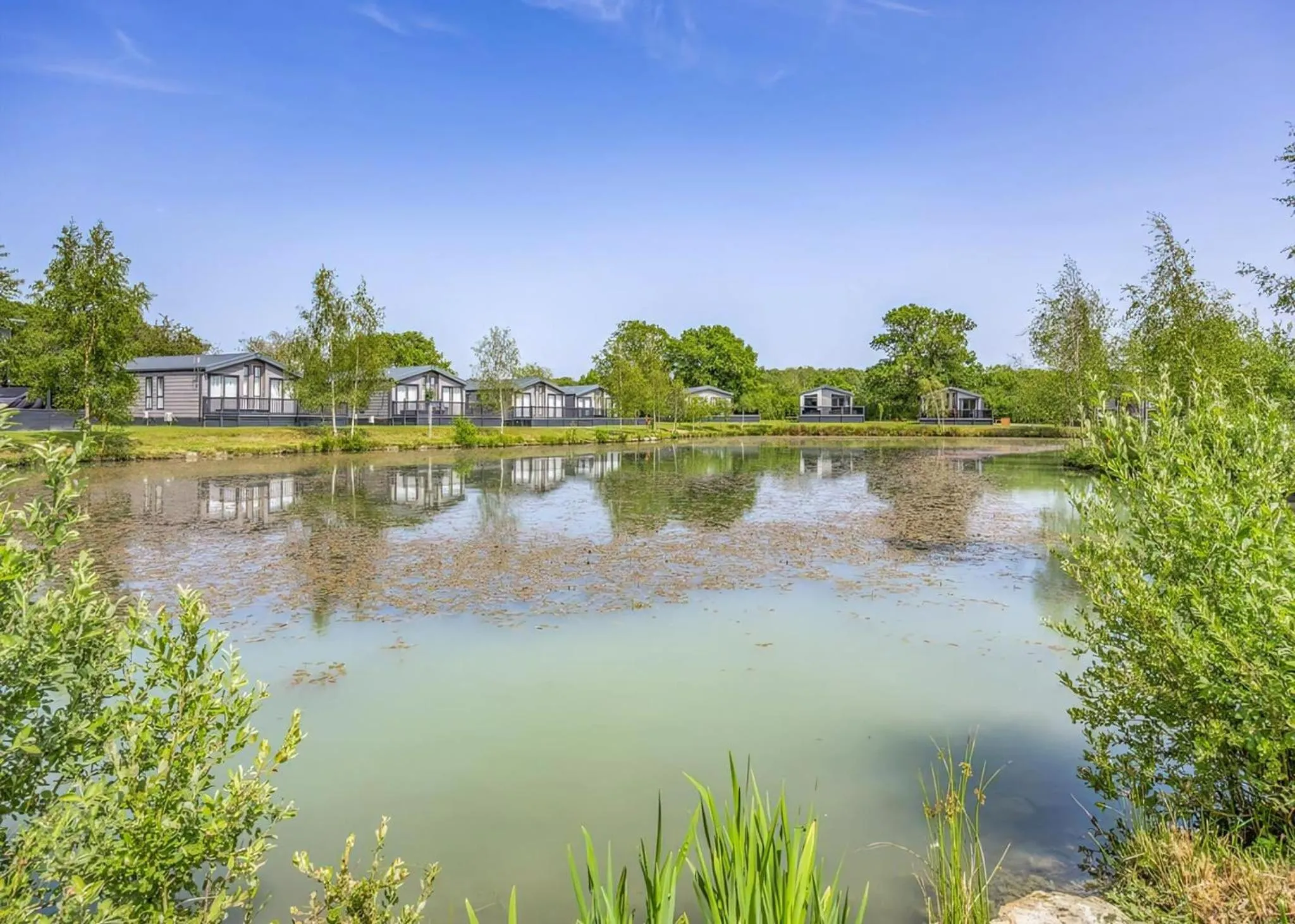 Property building in Woodhall Country Park Lodges