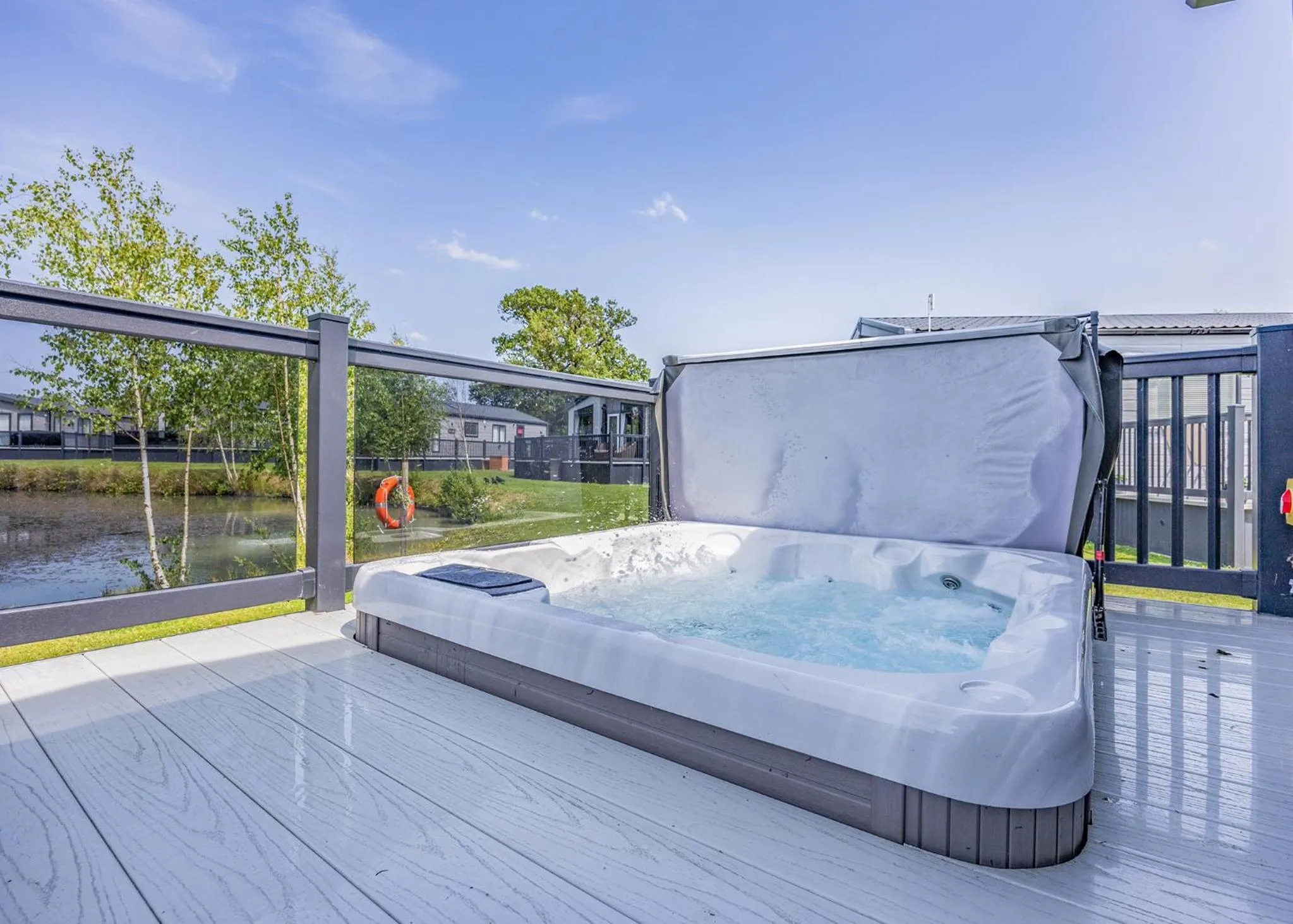 Property building in Woodhall Country Park Lodges
