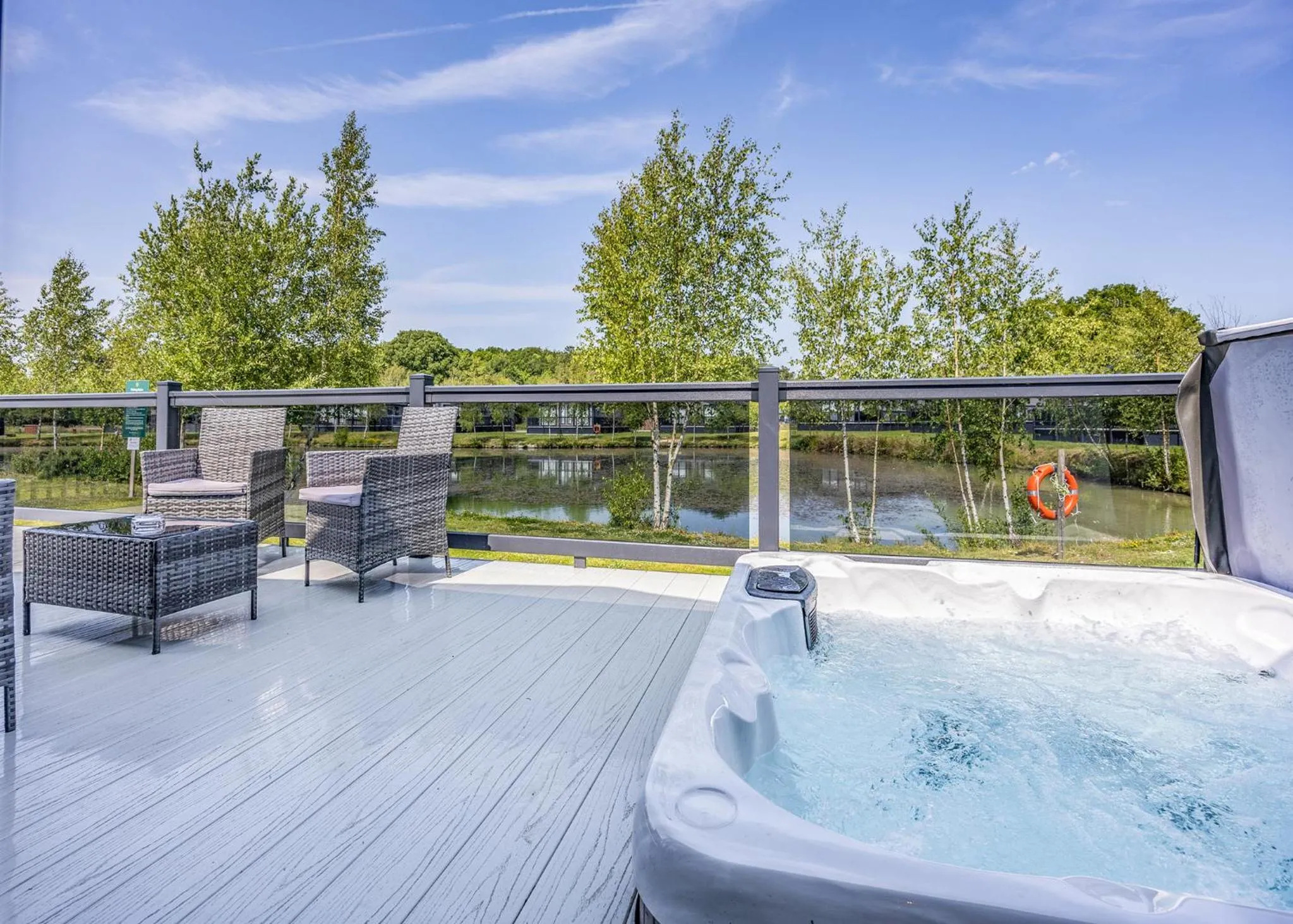Property building in Woodhall Country Park Lodges