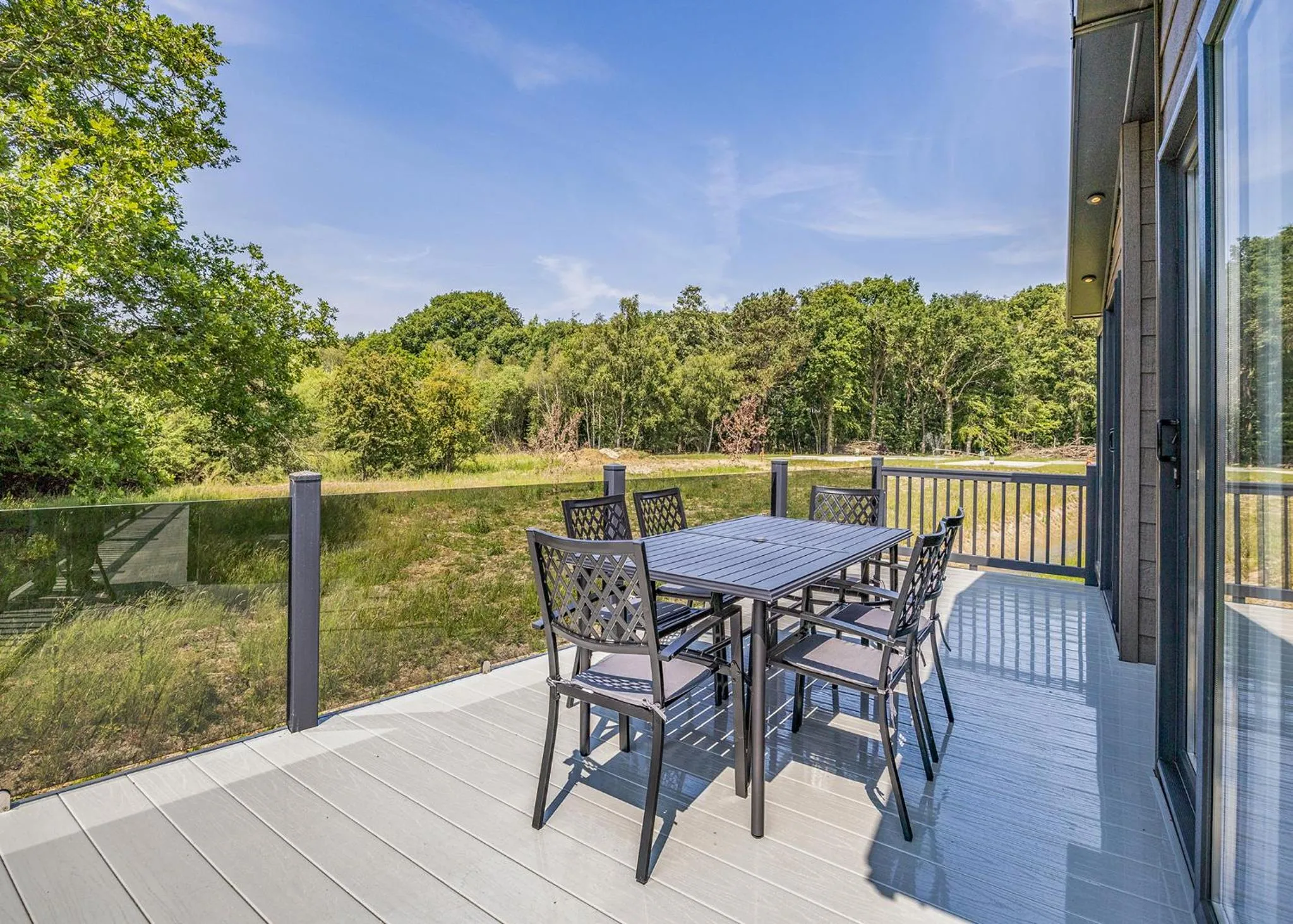 Property building in Woodhall Country Park Lodges