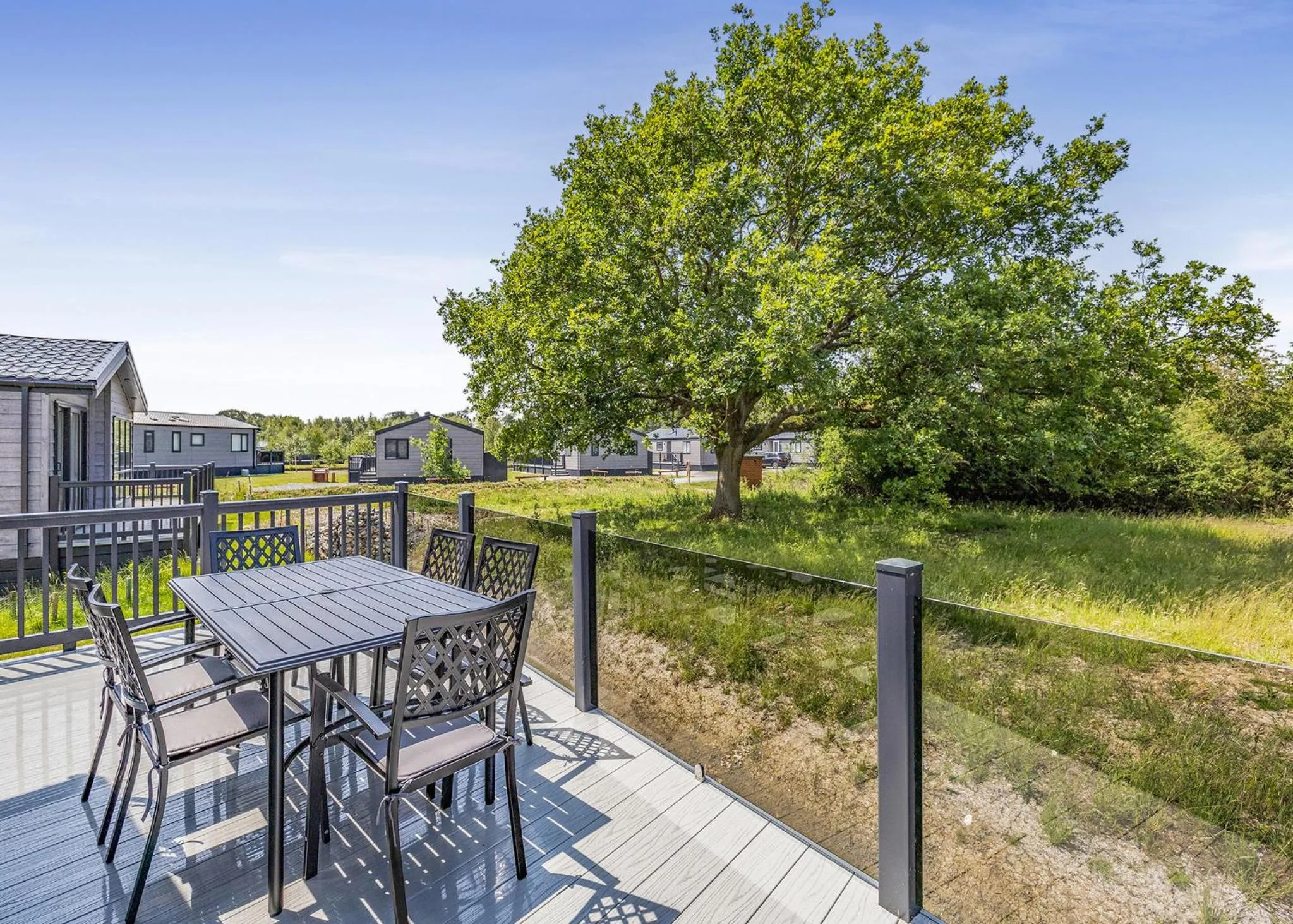 Property building in Woodhall Country Park Lodges