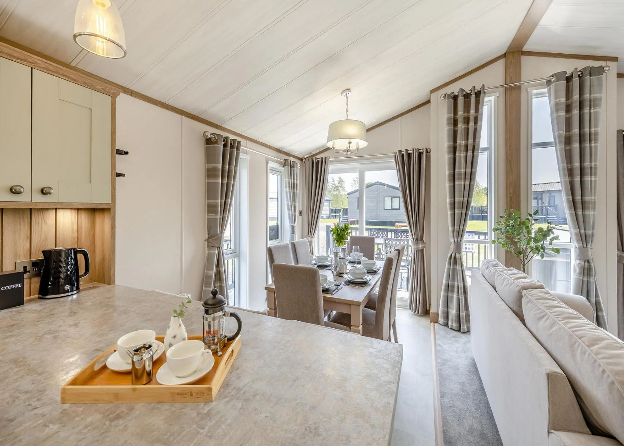 Property building in Woodhall Country Park Lodges