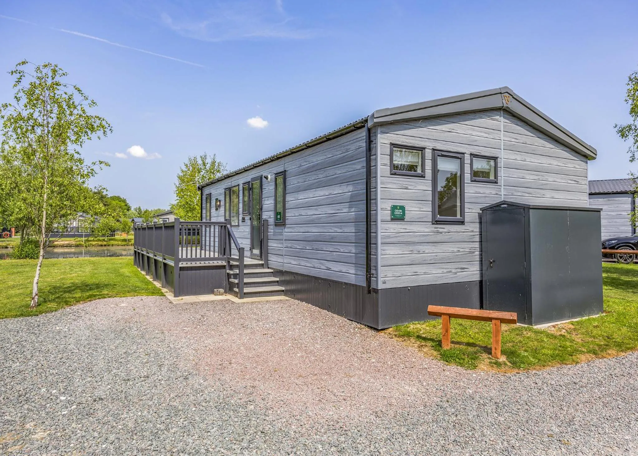 Property building in Woodhall Country Park Lodges