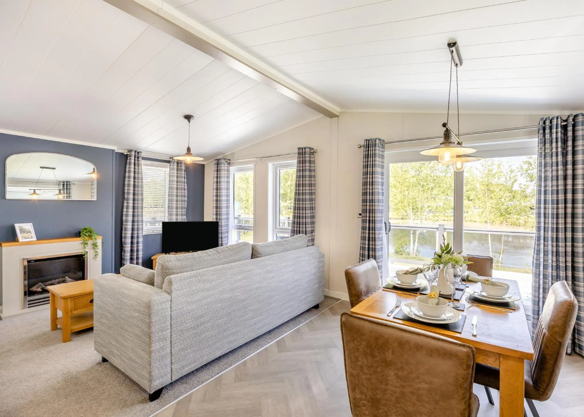 Property building in Woodhall Country Park Lodges