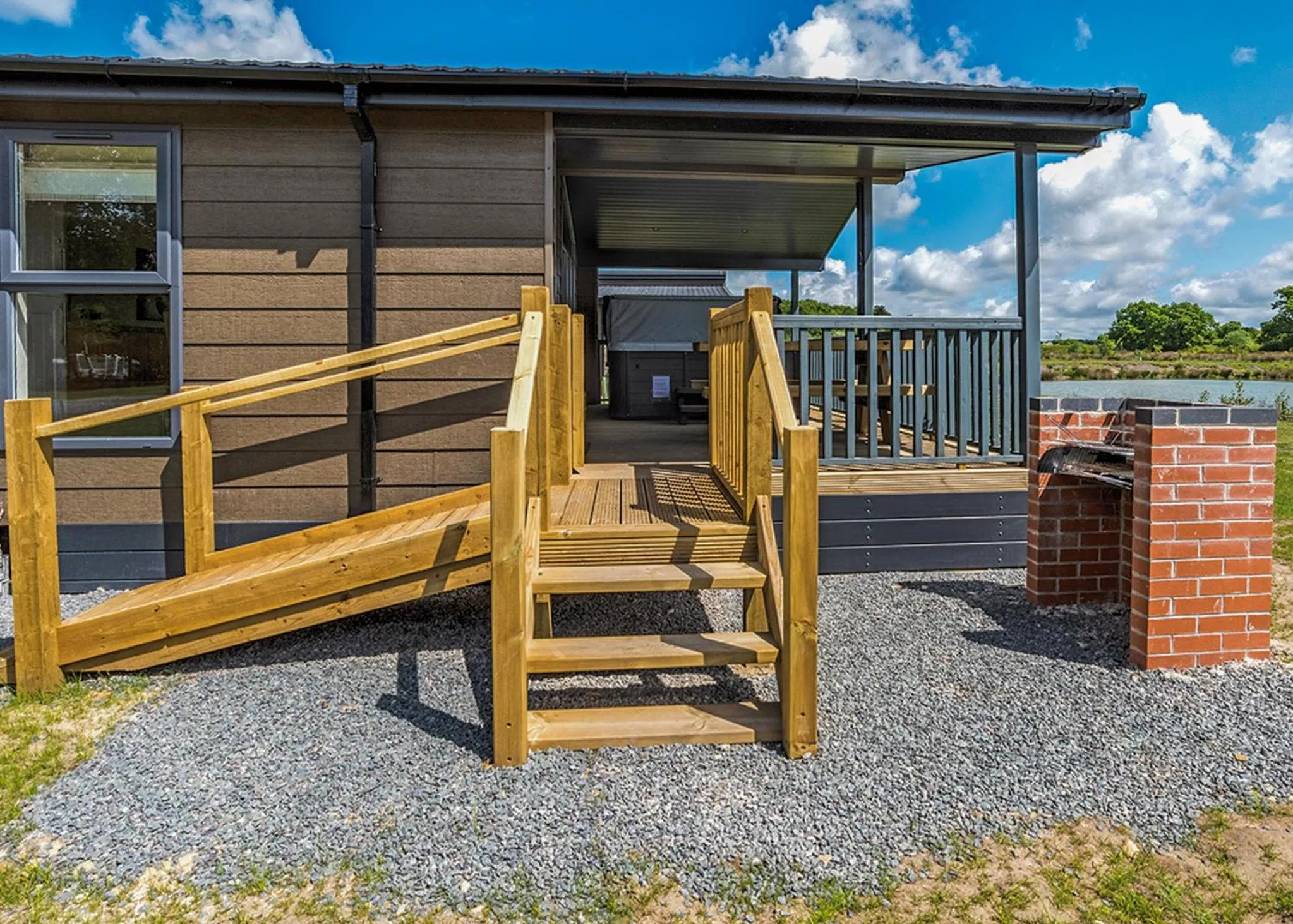 Property building in Woodhall Country Park Lodges