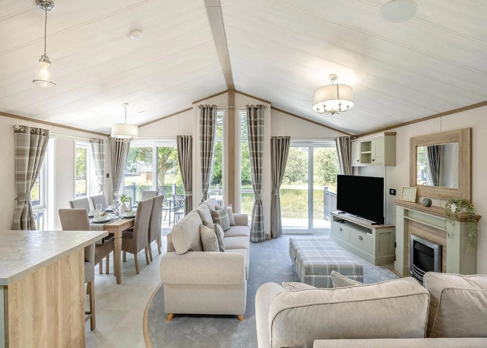 Property building in Woodhall Country Park Lodges