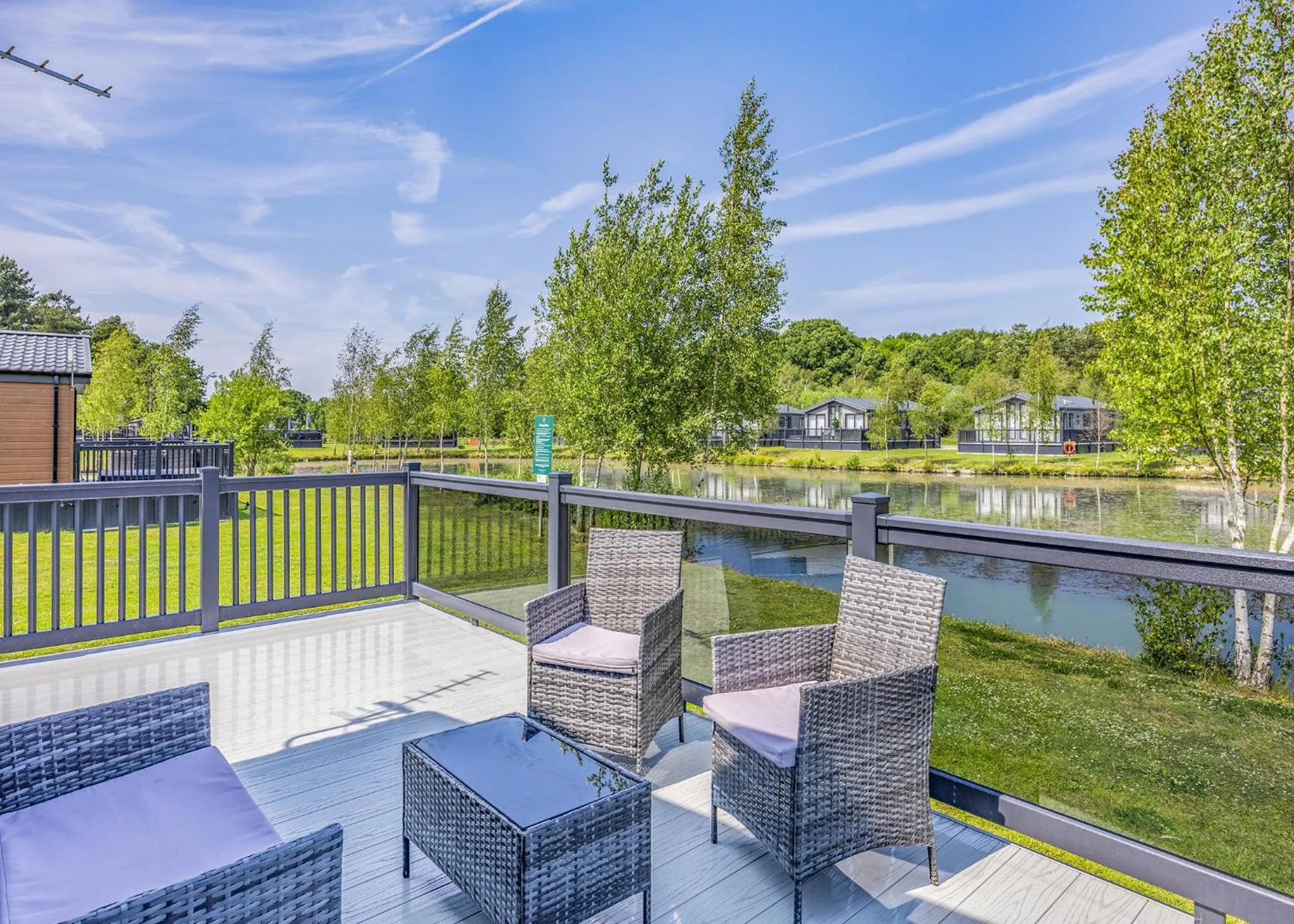 Property building in Woodhall Country Park Lodges