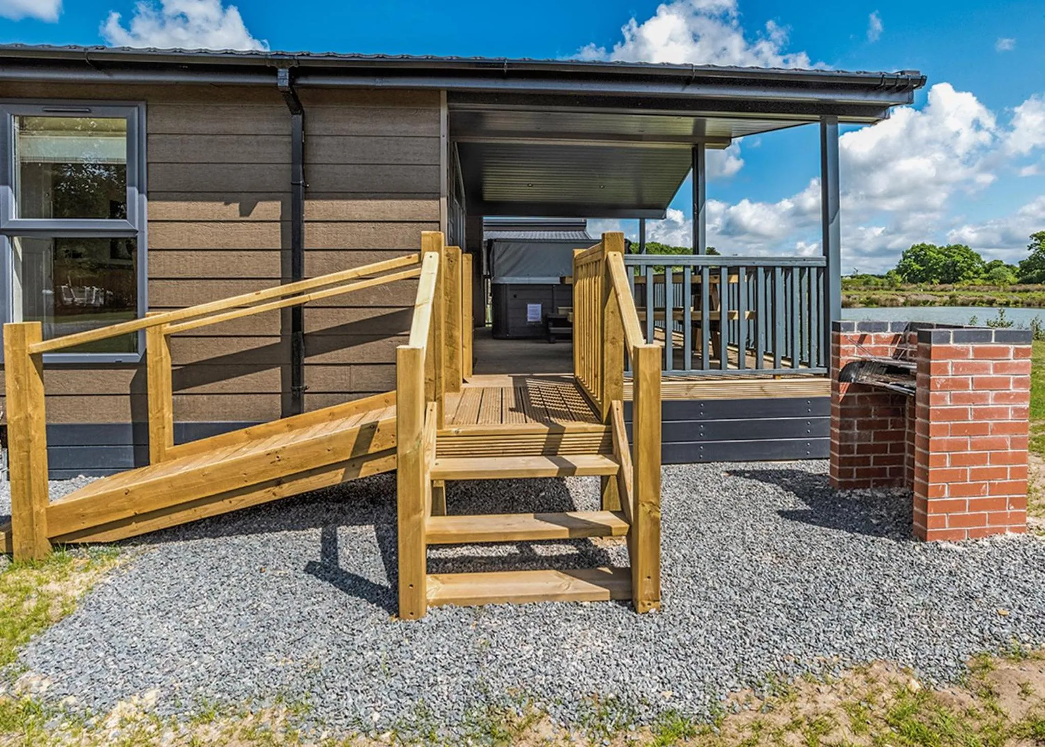 Property building in Woodhall Country Park Lodges