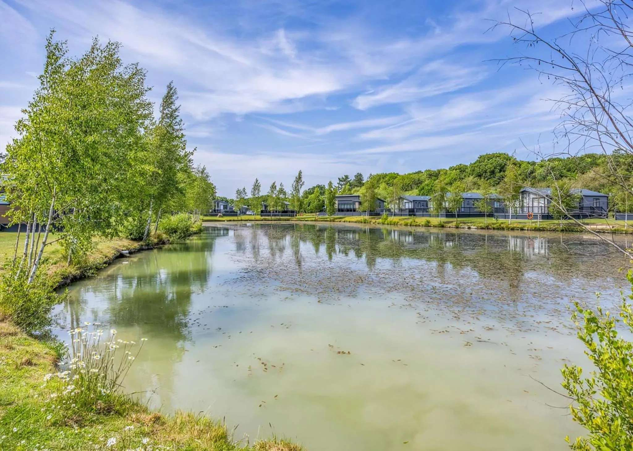 Property building in Woodhall Country Park Lodges