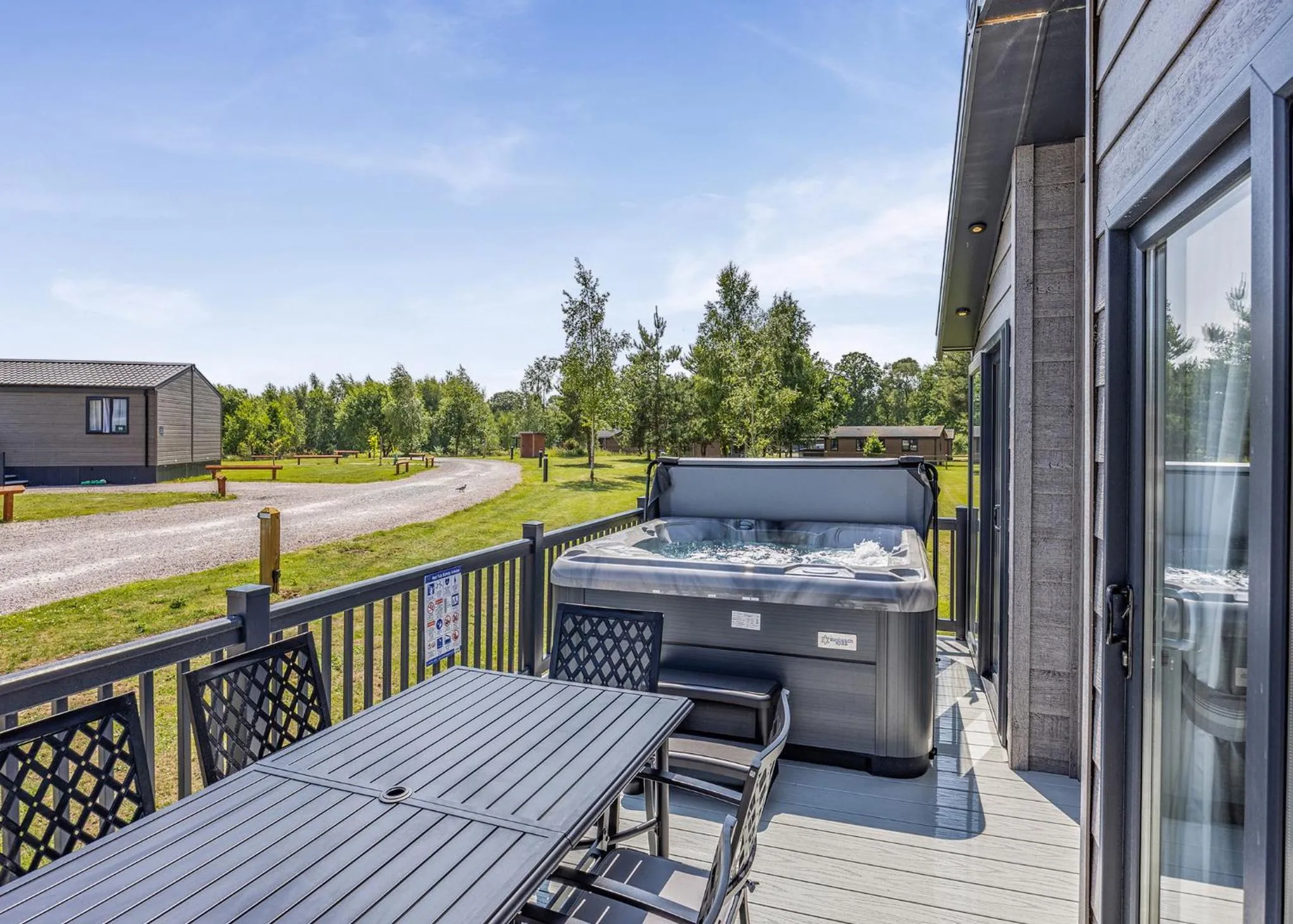 Property building in Woodhall Country Park Lodges