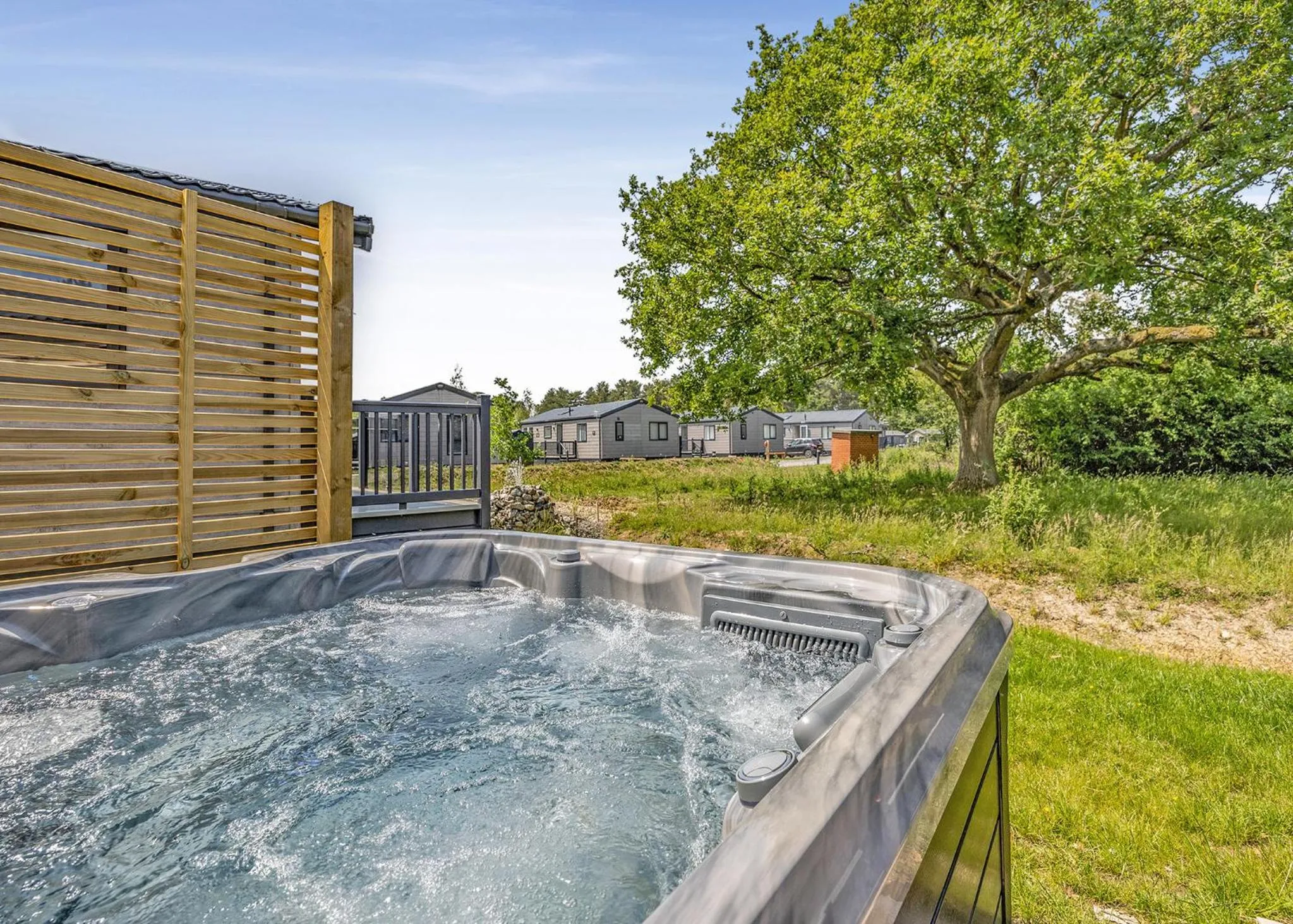 Property building in Woodhall Country Park Lodges