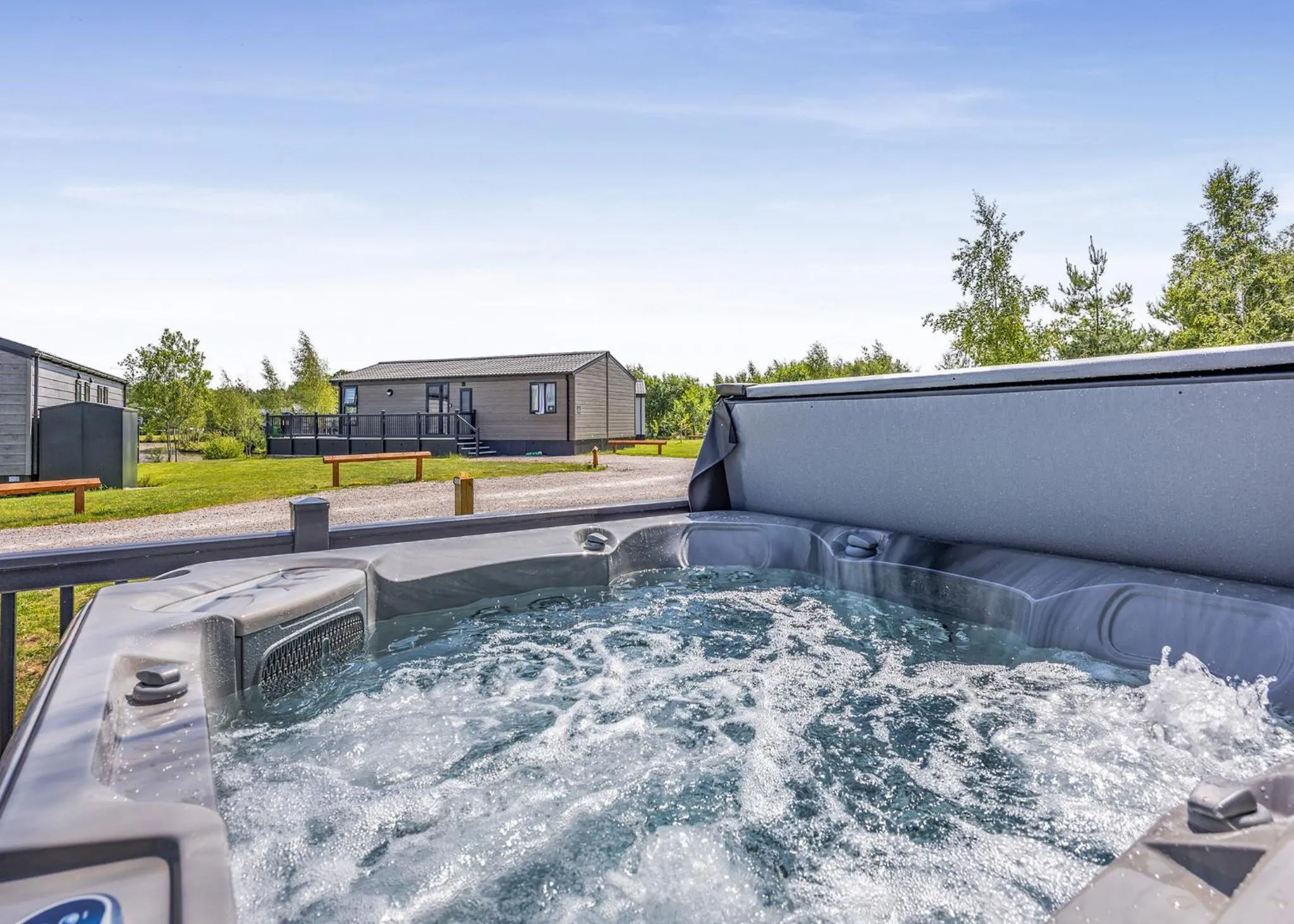 Property building in Woodhall Country Park Lodges