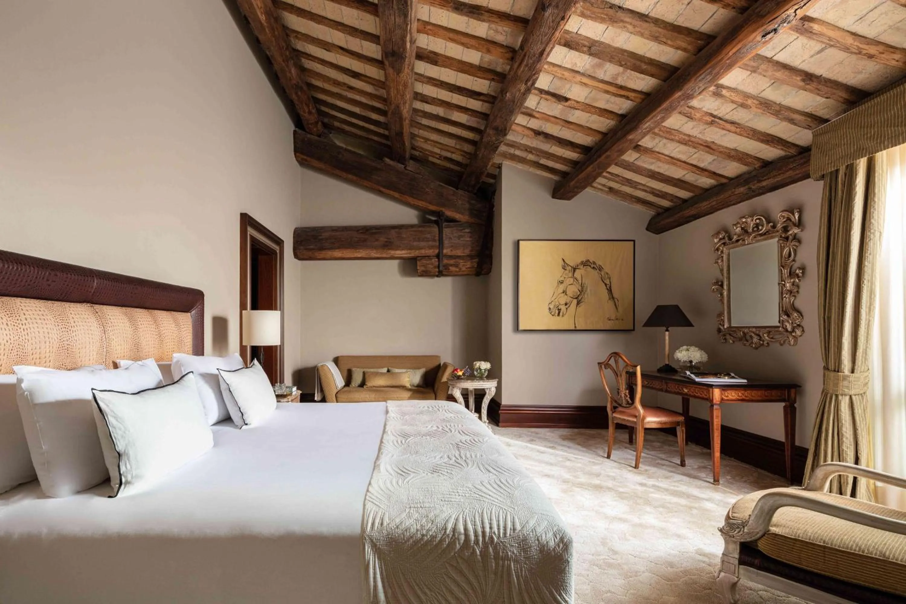 Bedroom, Bed in Anantara Palazzo Naiadi Rome Hotel - A Leading Hotel of the World