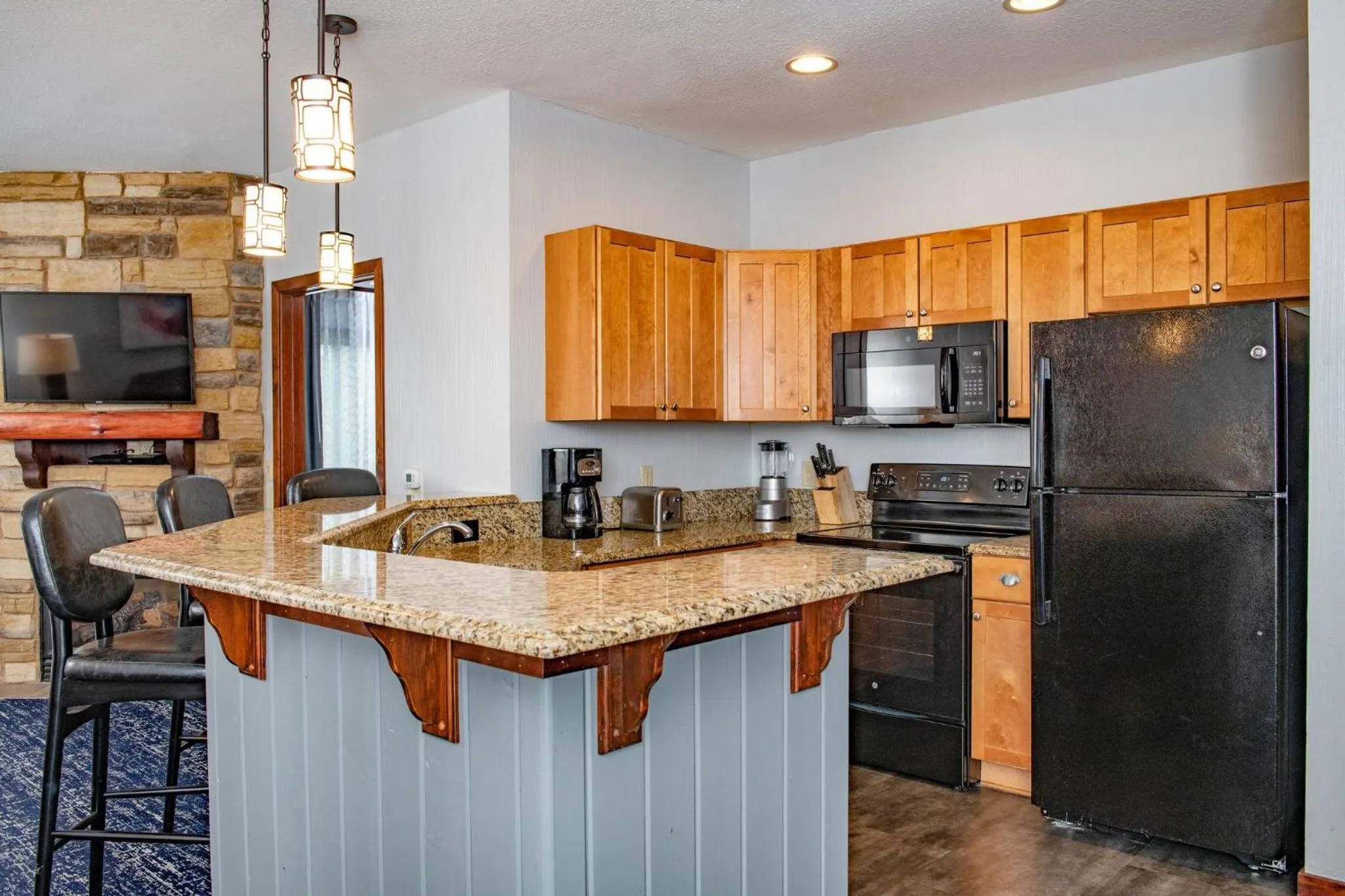 Communal kitchen in Club Wyndham Glacier Canyon
