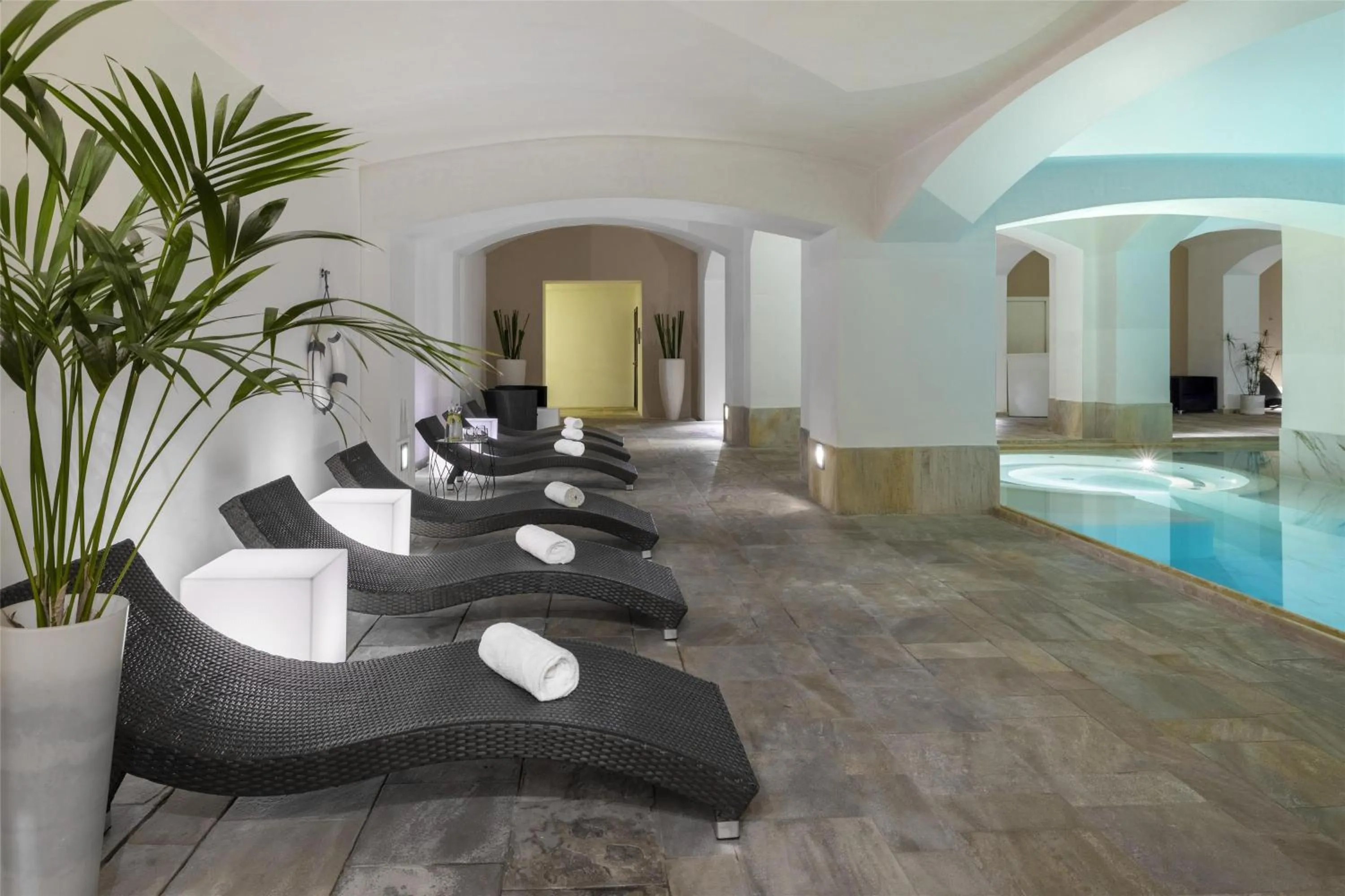 Pool view in NH Collection Prague Carlo IV