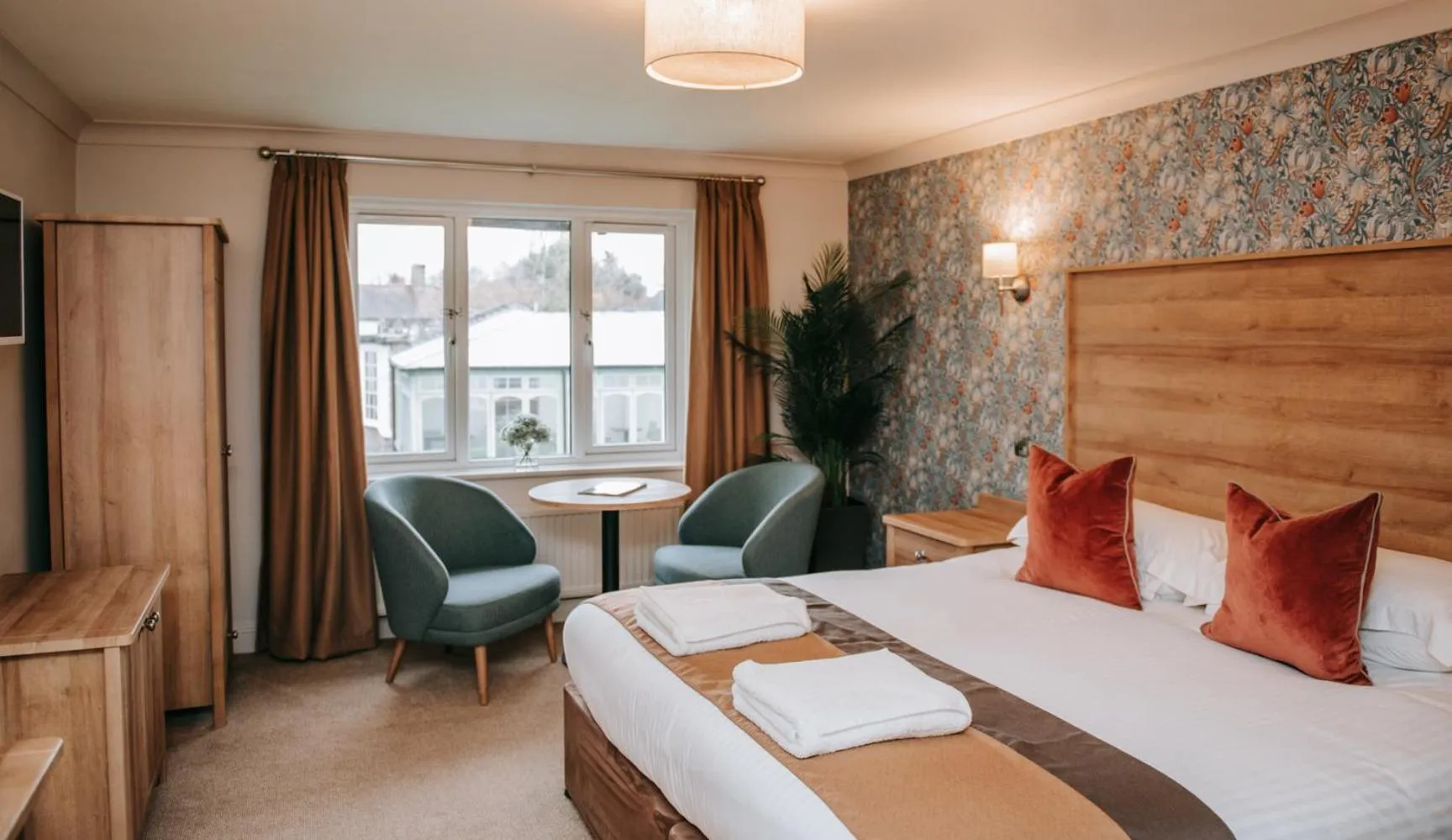 Bed in Flackley Ash Country House Hotel