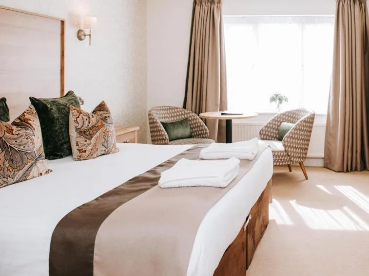 Bed in Flackley Ash Country House Hotel