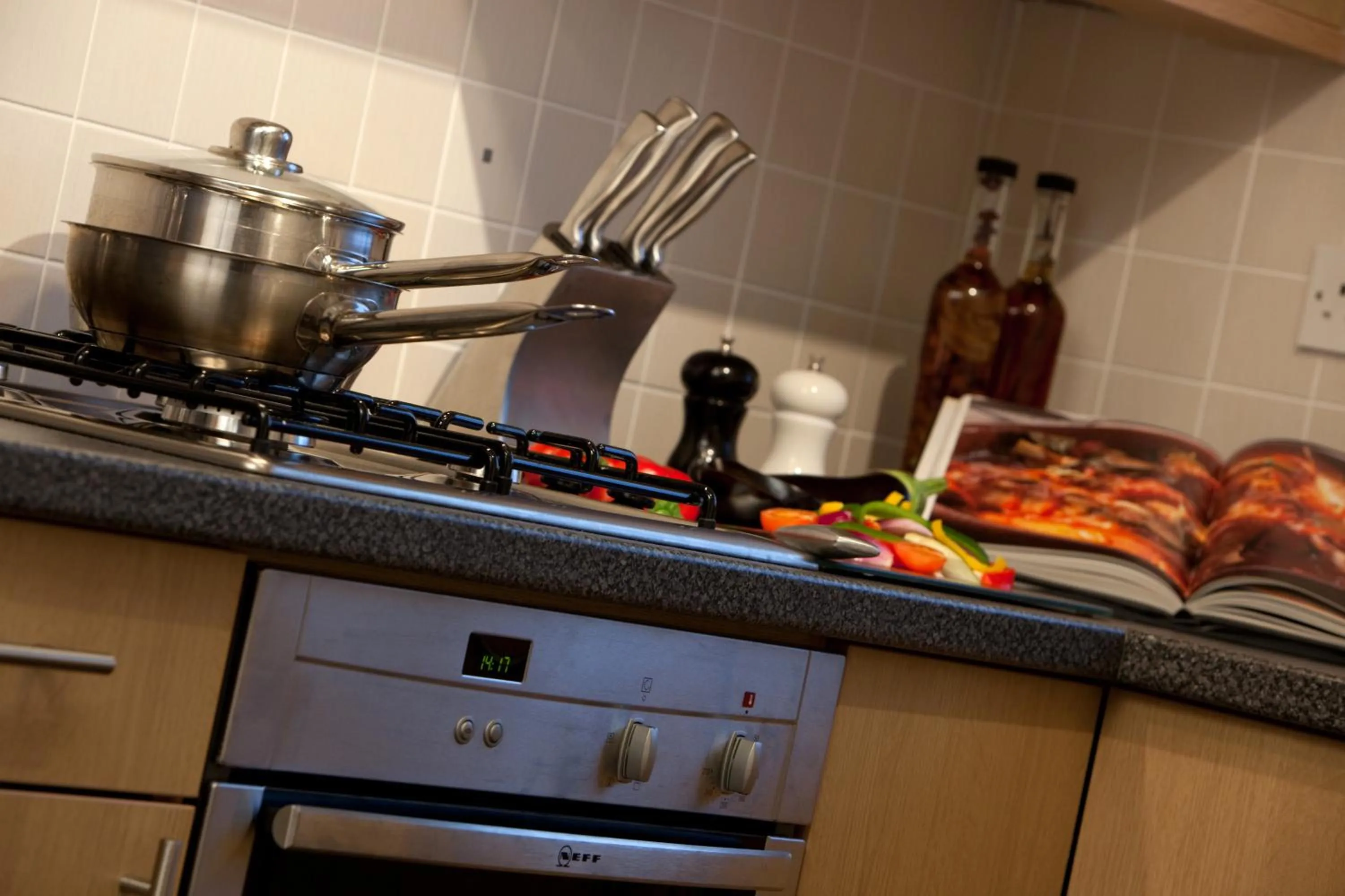 Kitchen or kitchenette in The Spires Serviced Apartments Aberdeen
