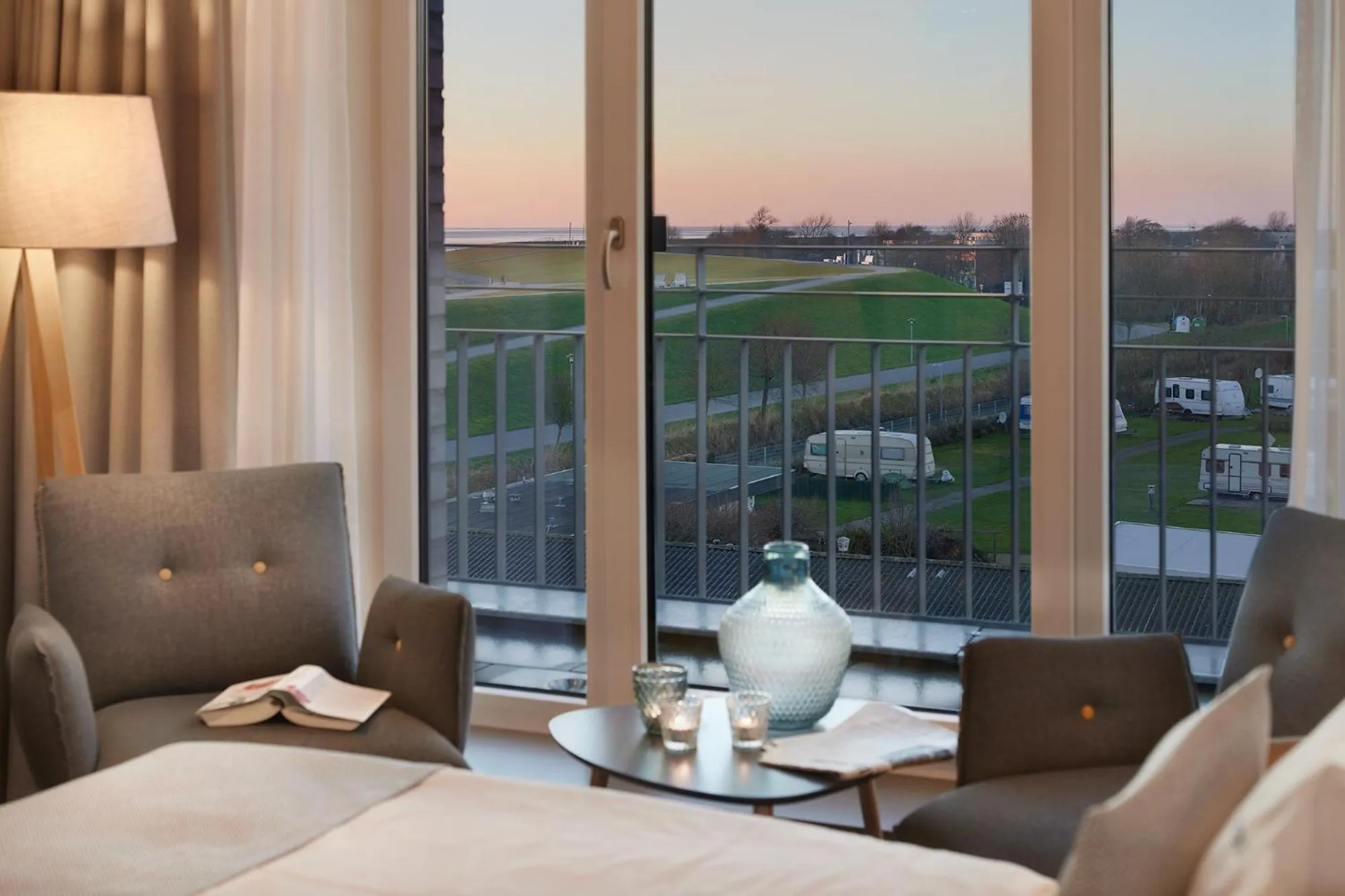 Seating area, Bed in Küstenperle Strandhotel & Spa