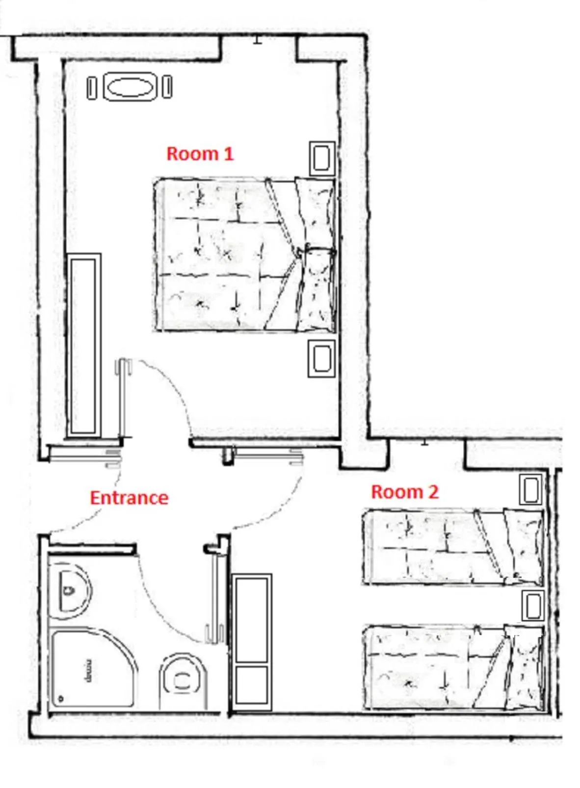 Floor plan in Garden Belvedere B&B