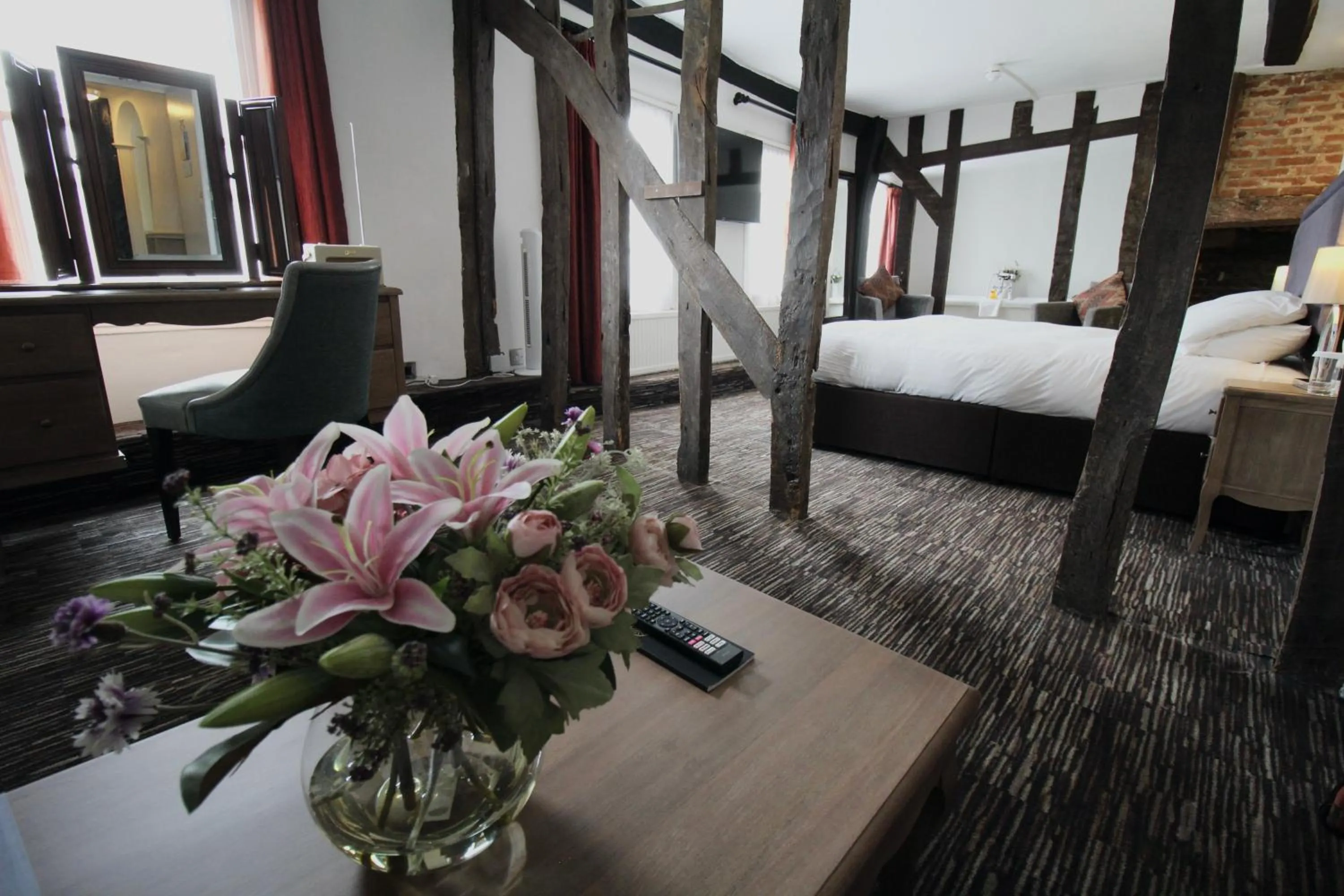 Bed in The Saracens Head Hotel