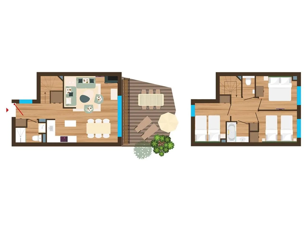 Floor plan in Center Parcs Villages Nature Paris