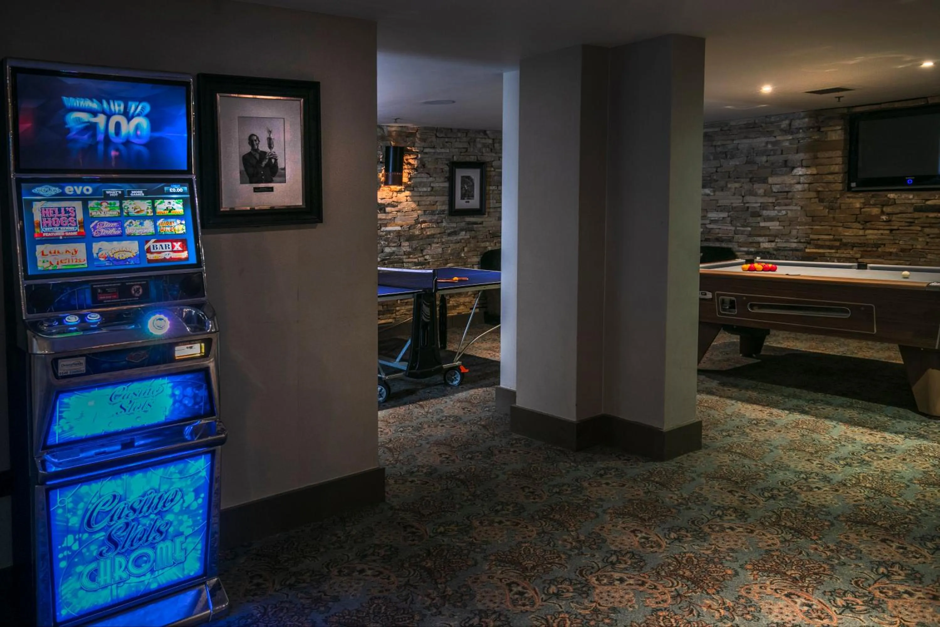 Game Room in Slaley Hall Hotel, Spa & Golf Resort
