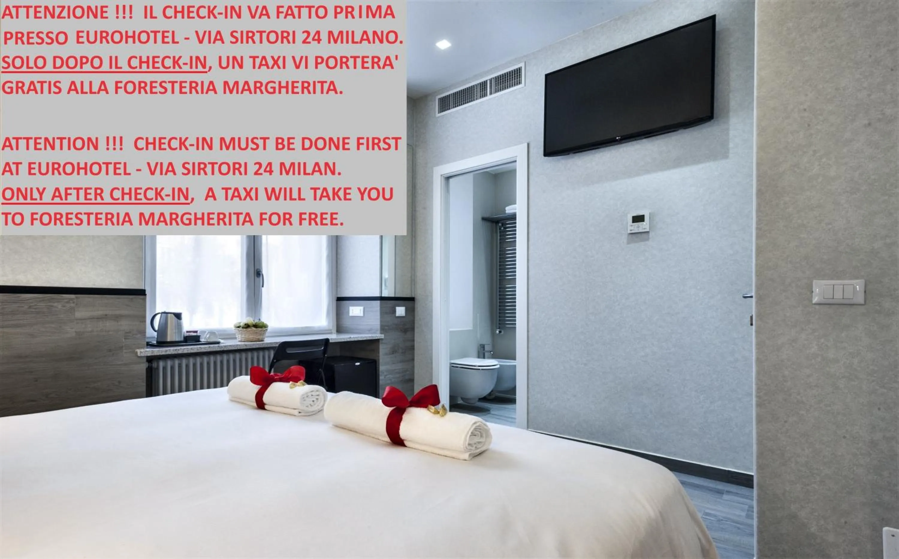 TV and multimedia, Bed in Guesthouse Foresteria Margherita Milano