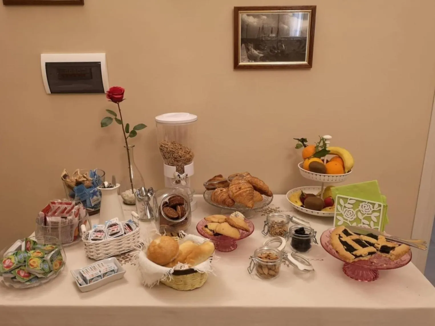 Italian breakfast in B&B Rossini