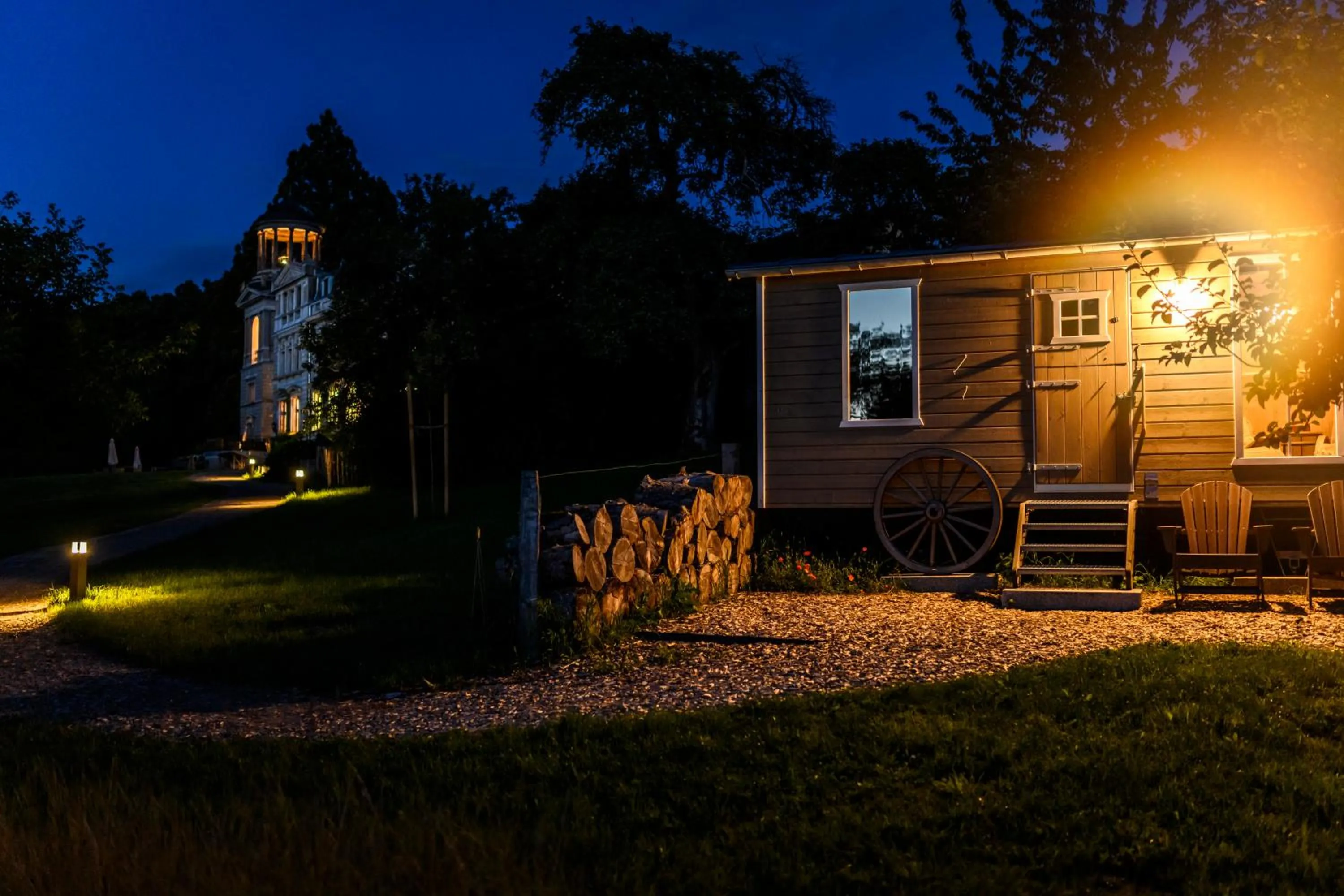 Sauna in Schloss Kaarz mit Park