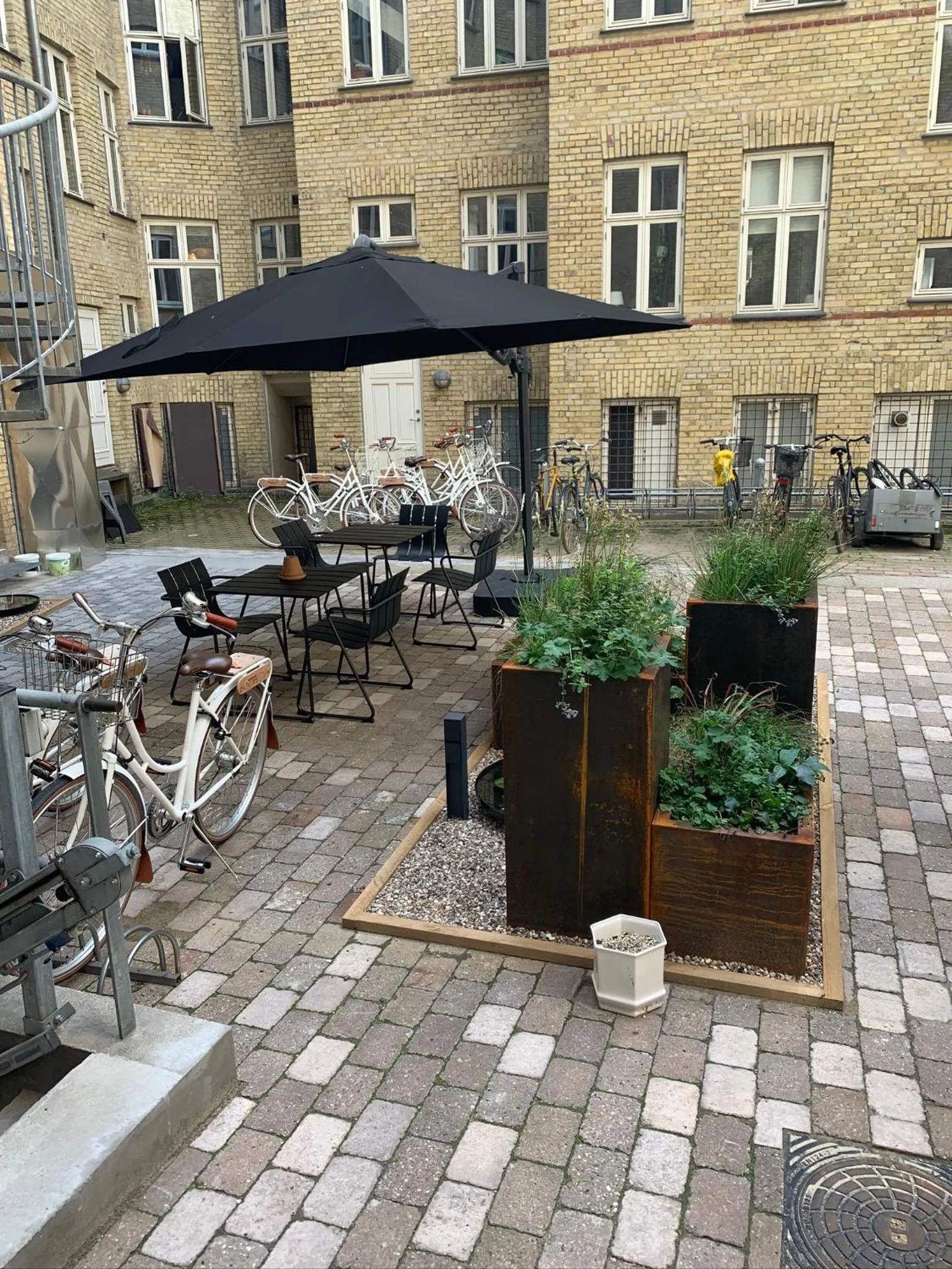 Inner courtyard view in Andersen Boutique Hotel