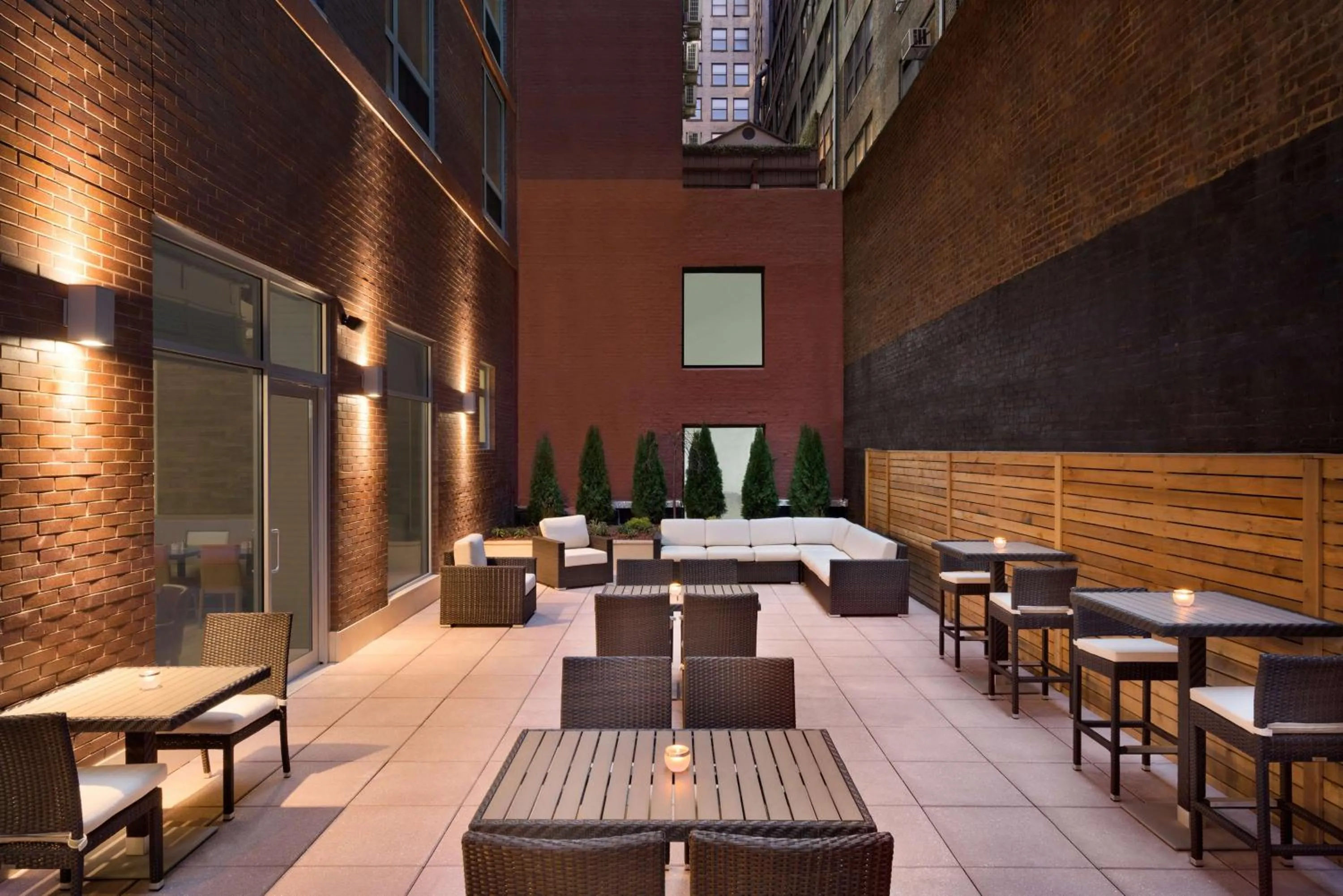 Patio in Hilton Garden Inn New York Times Square South