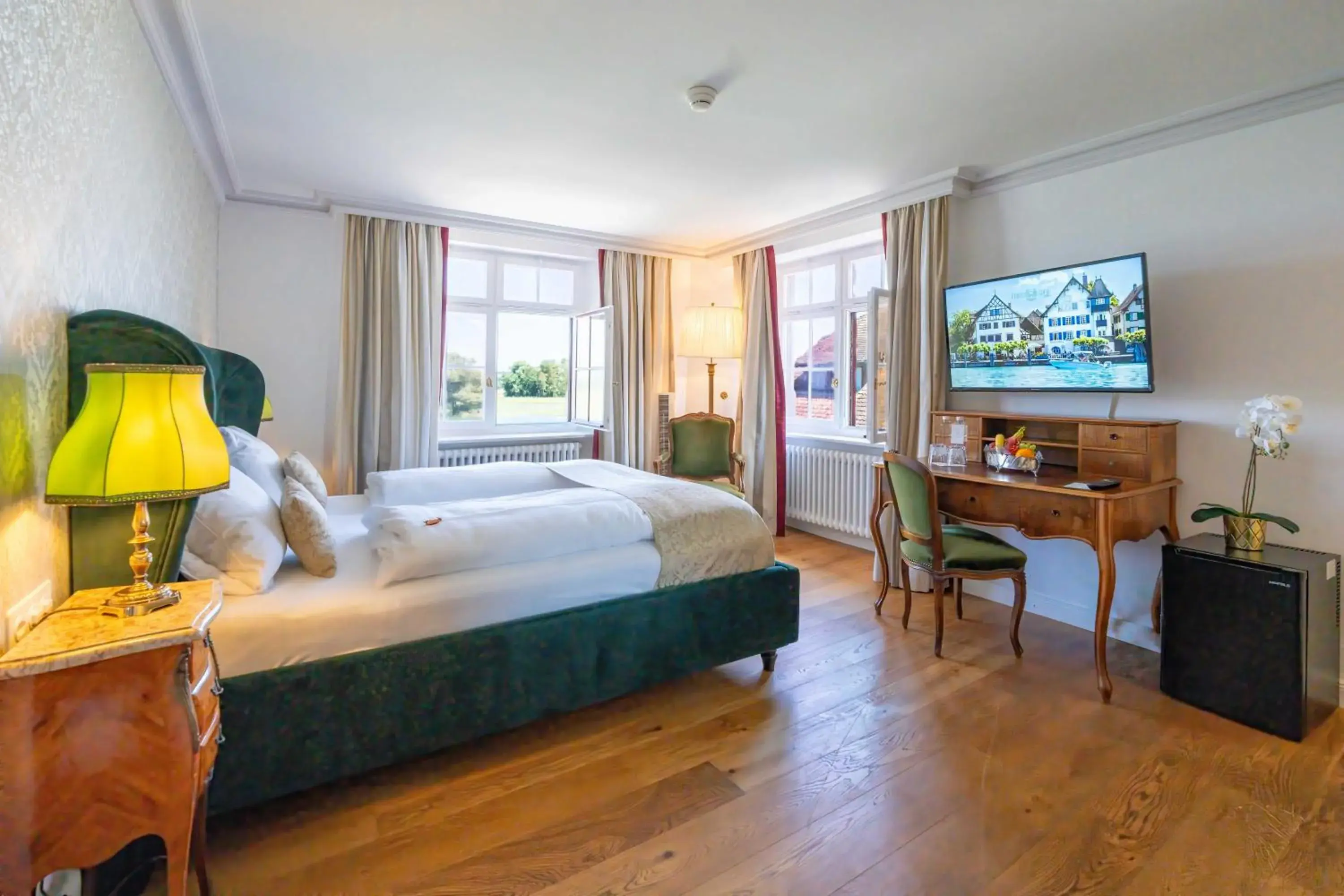 Bed in Hotel Porto Sofie Gottlieben Bed in Hotel Porto Sofie Gottlieben