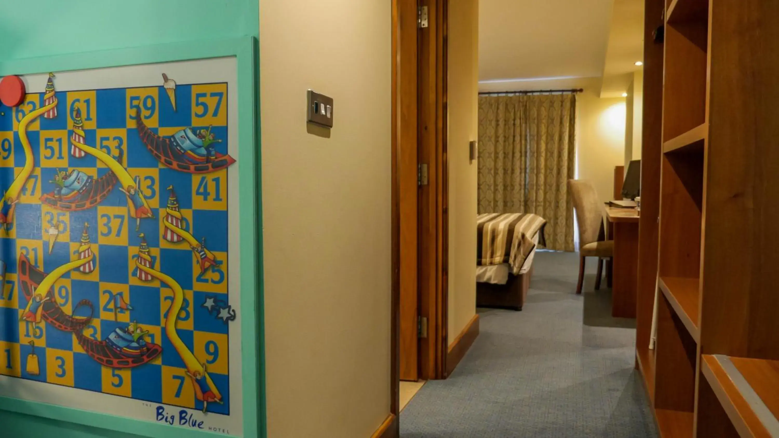 Bed in The Big Blue Hotel - Blackpool Pleasure Beach Bed in The Big Blue Hotel - Blackpool Pleasure Beach