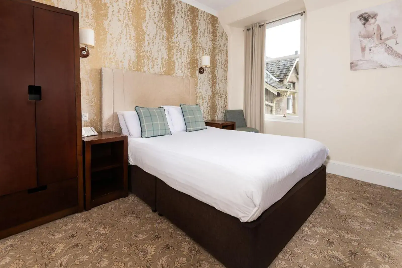 Bedroom, Bed in Scotland's Spa Hotel Bedroom, Bed in Scotland's Spa Hotel