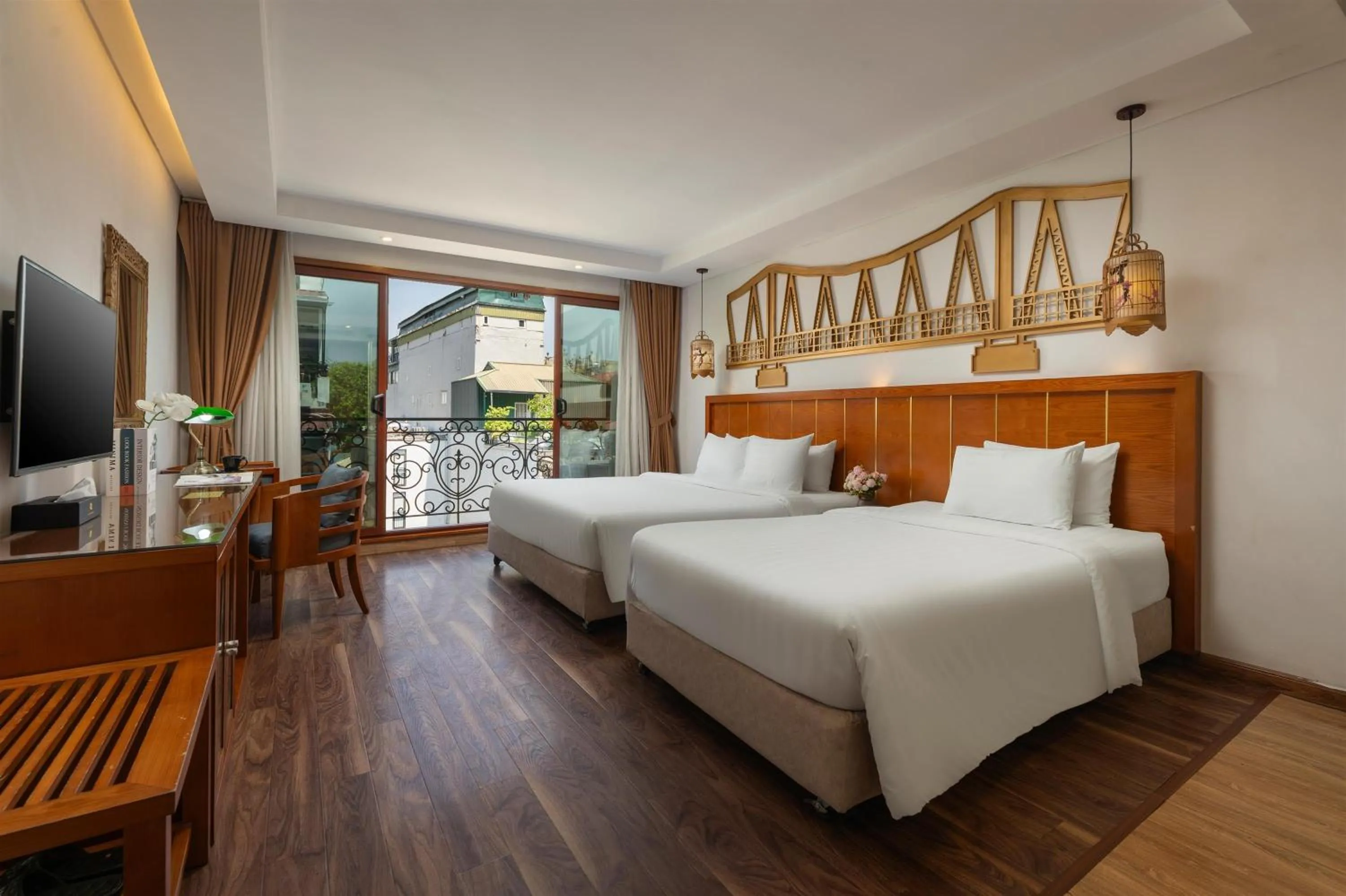 Photo of the whole room, Bed in Hanoi Golden Holiday Hotel