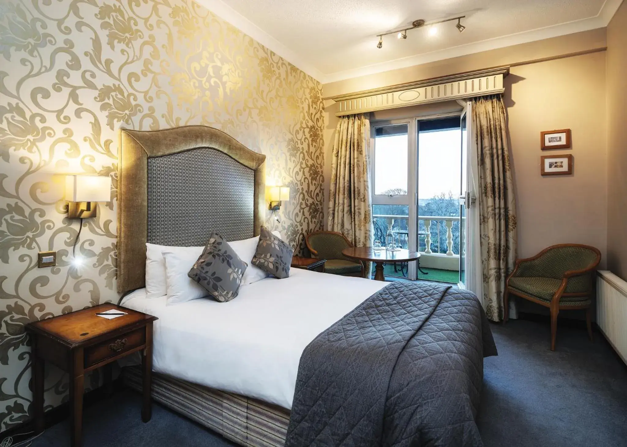 Bedroom, Bed in Fitzpatrick Castle Hotel Bedroom, Bed in Fitzpatrick Castle Hotel