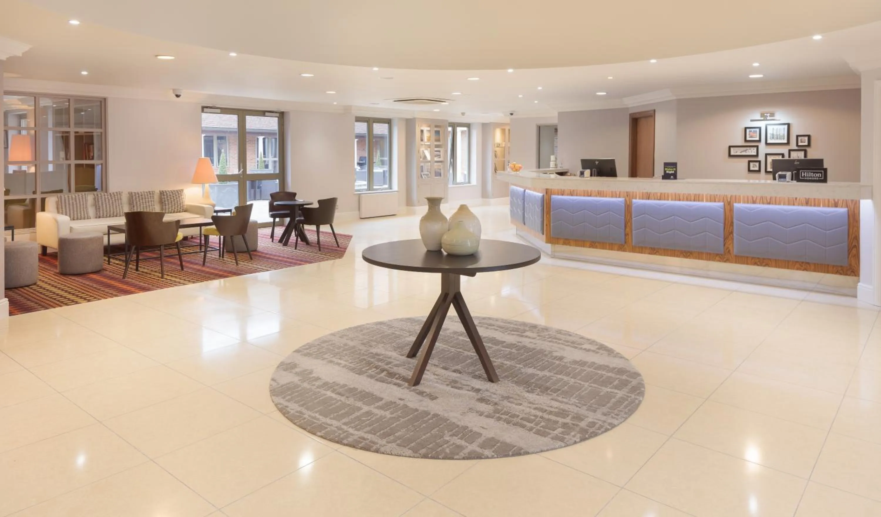 Lobby or reception in Cambridge Belfry Hotel & Spa