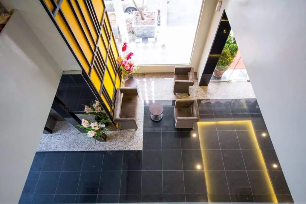 Seating area in OMG Hotel