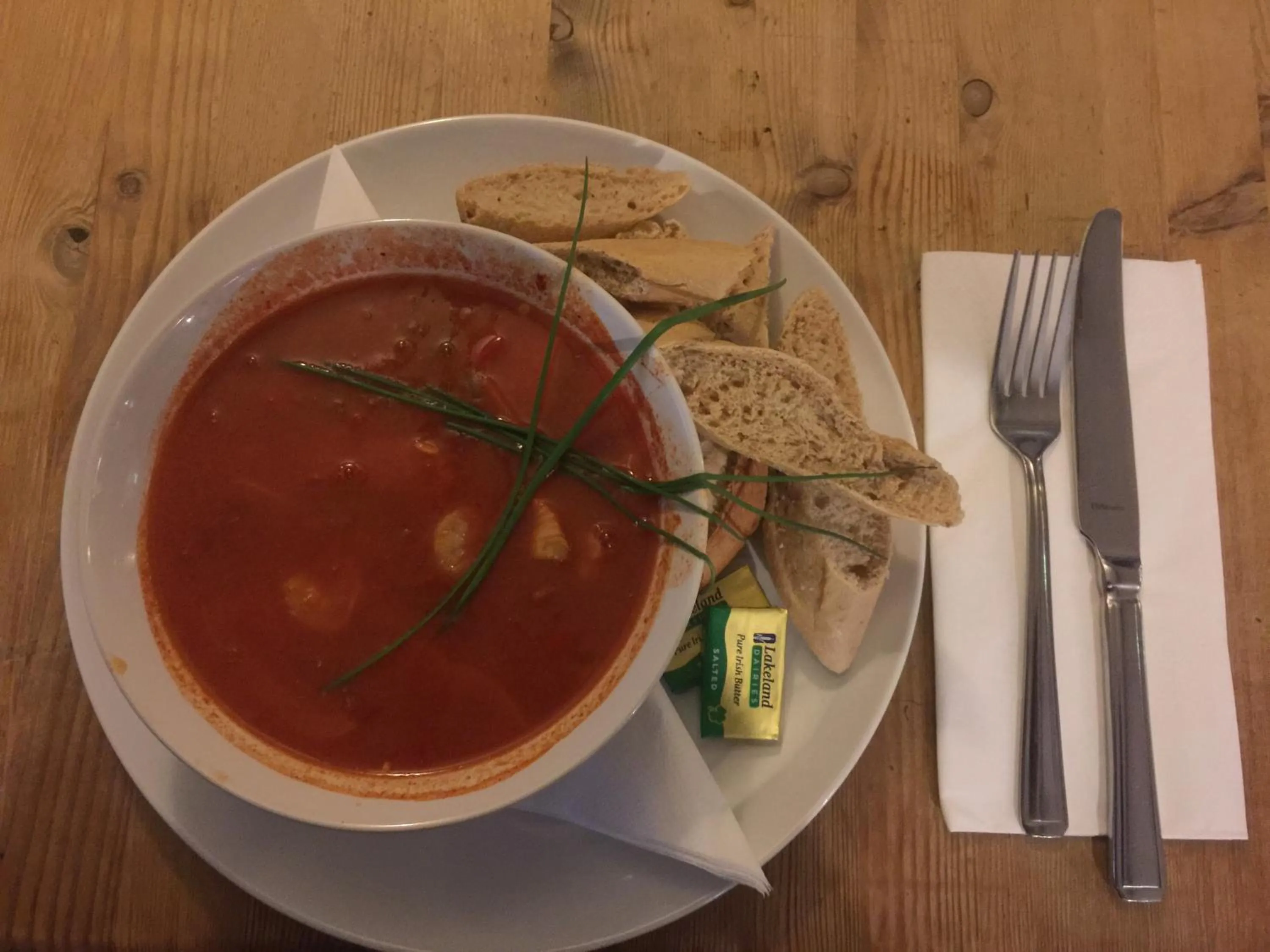 Food close-up in Rose & Crown